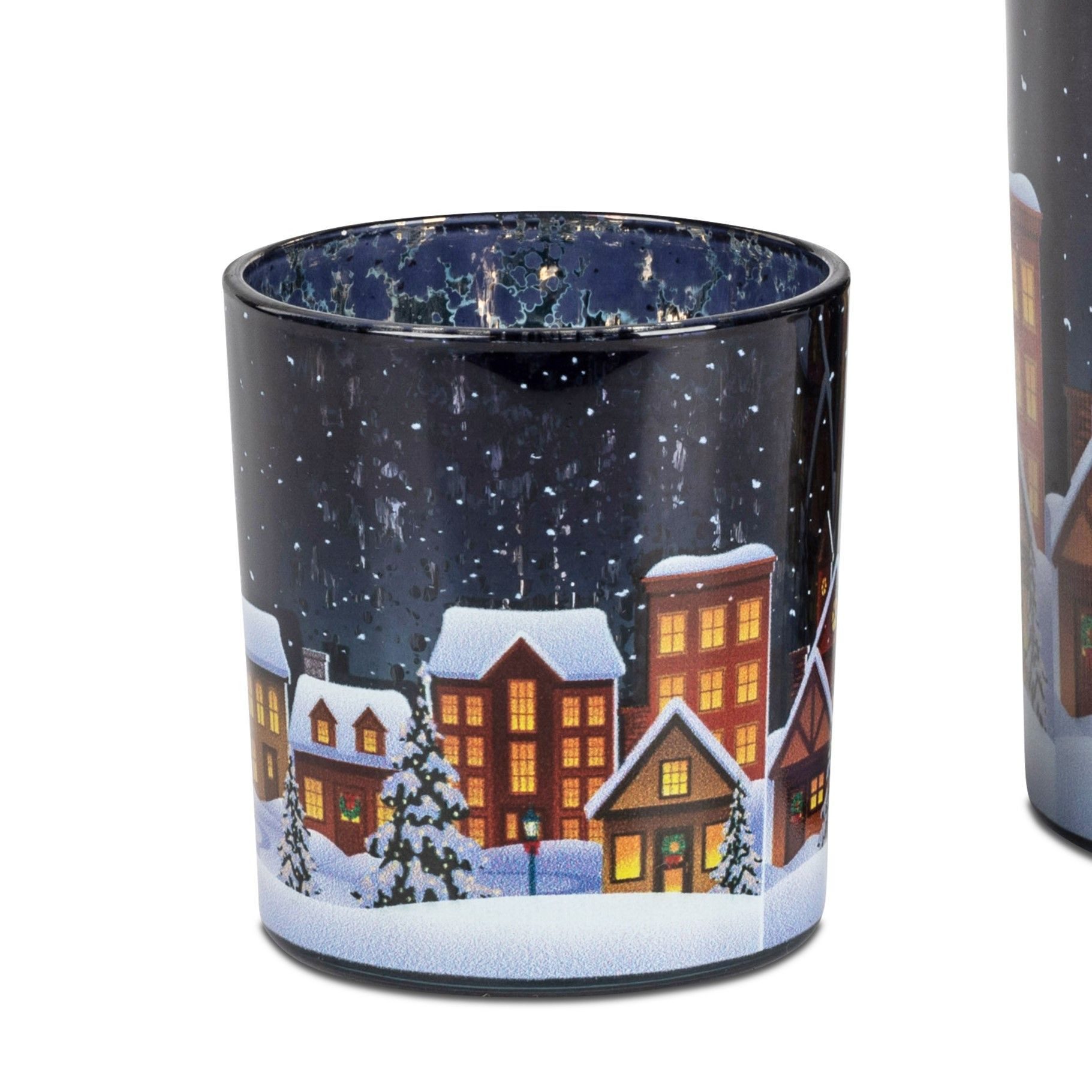 formano Teelichthalter Häuser, Farbe: Blau, Motiv: Häuser günstig online kaufen