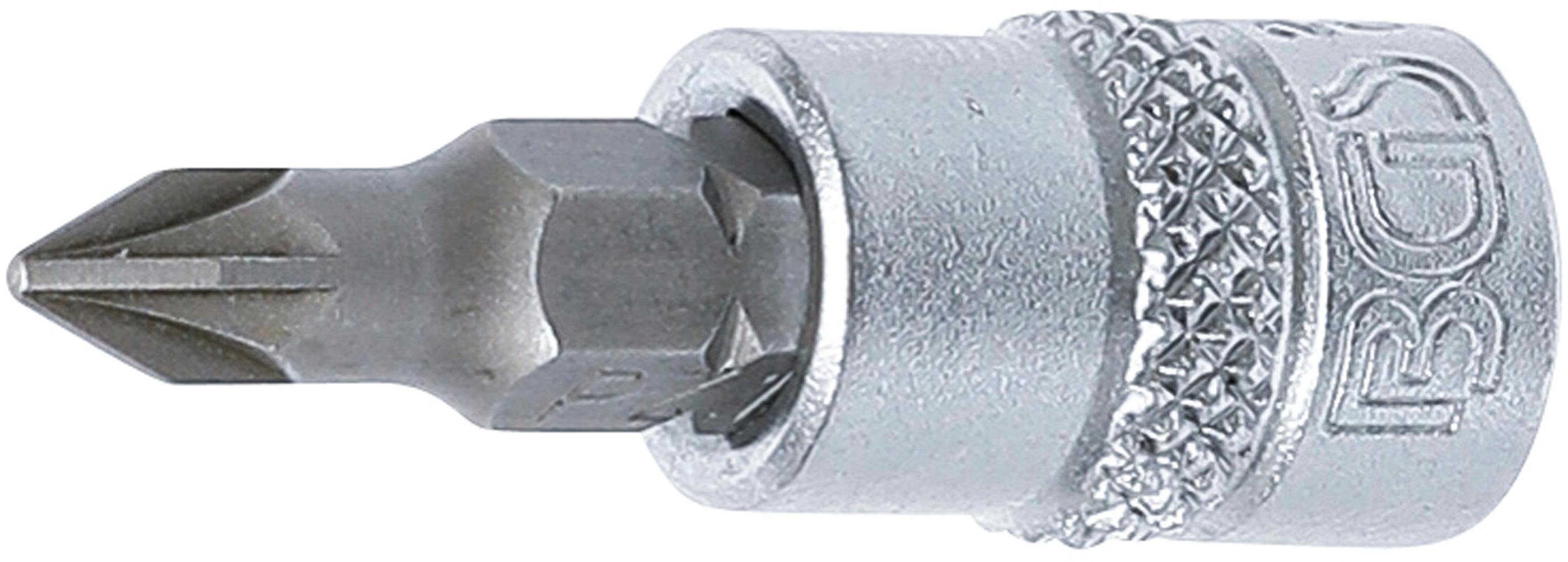 BGS technic Bit-Schraubendreher Bit-Einsatz, Antrieb Innenvierkant 6,3 mm (1/4), Kreuzschlitz PZ1