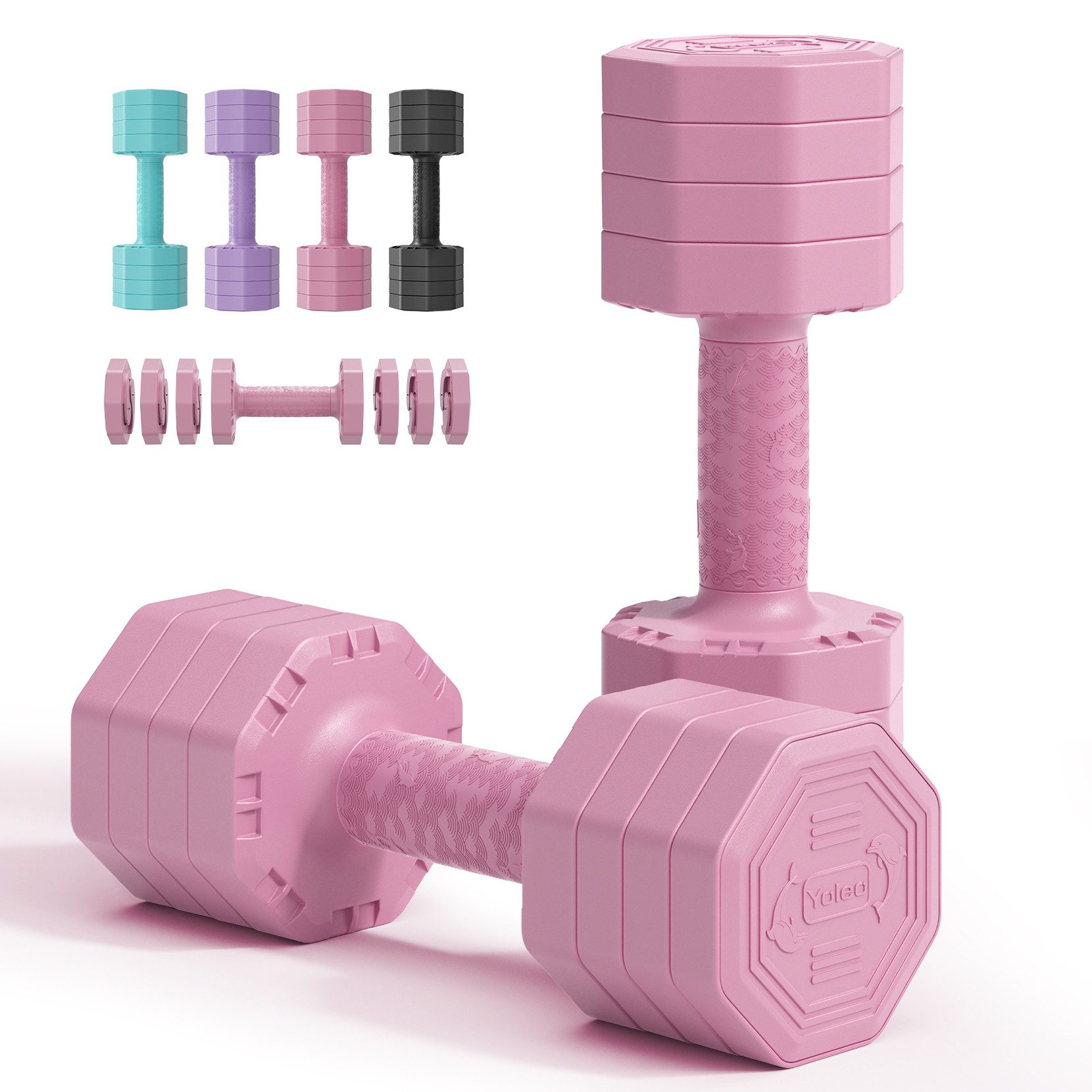 Dripex Hantel-Set Verstellbare Hantel Set Von 2, 4 In 1 Freie Gewichte Hanteln Set