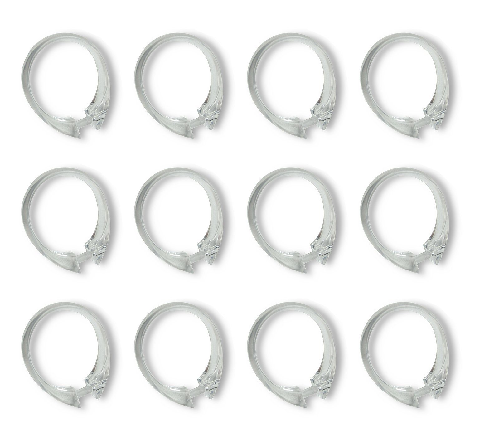 nodeko Duschvorhangringe Duschmantelringe, transparent, Ø innen 42 x 45 mm, günstig online kaufen