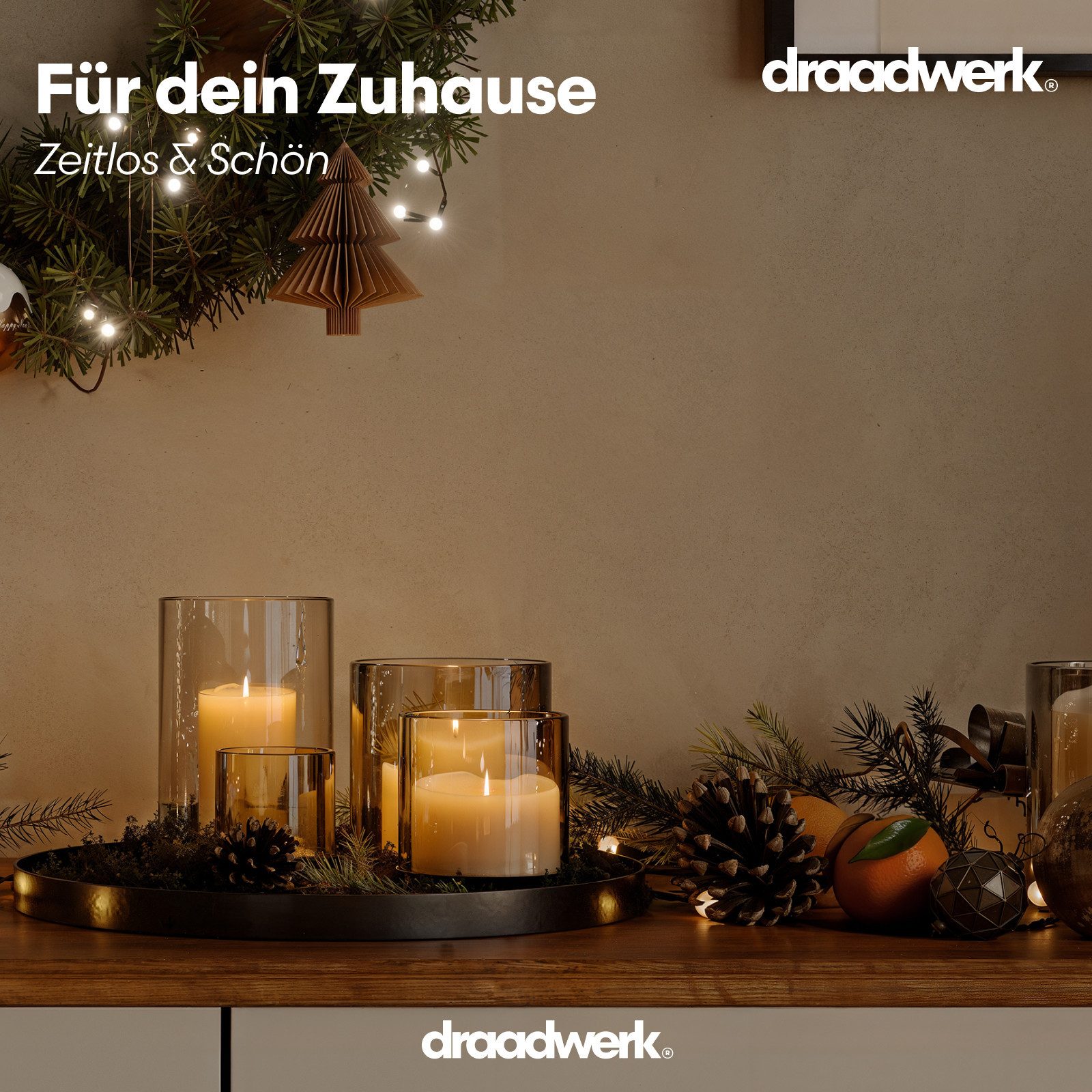 draadwerk® Adventskranz Adventstablett Metall – Bild 3 von 4