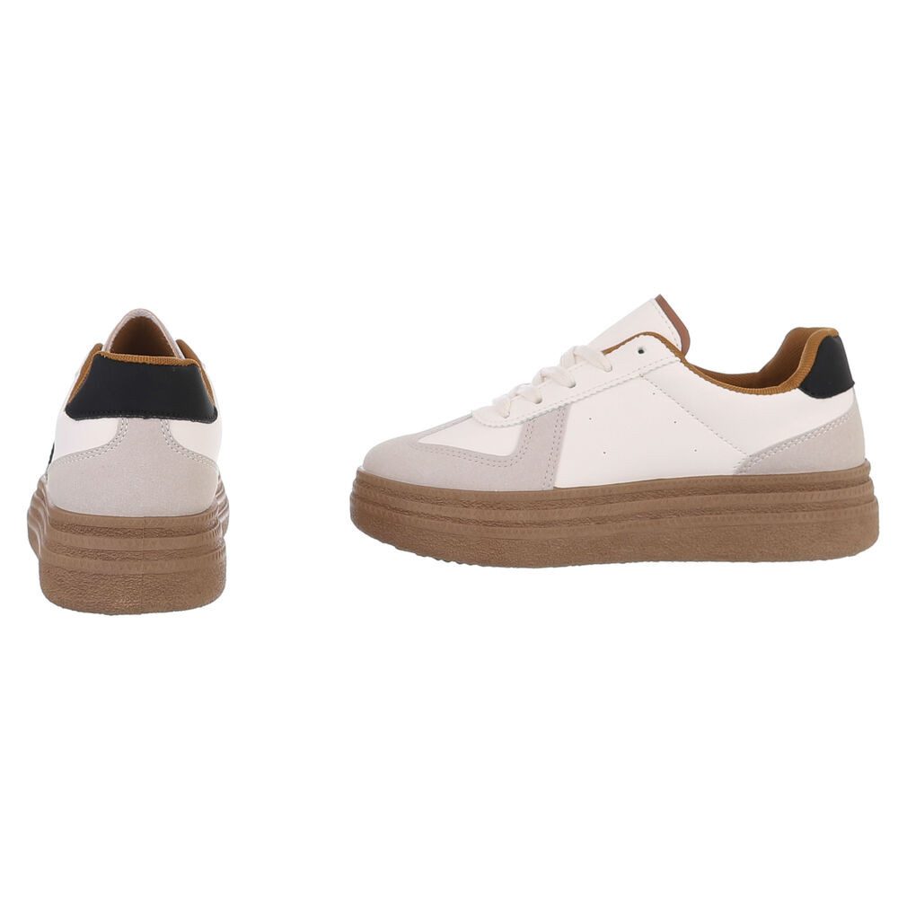 Ital-Design Damen Low-Top Freizeit Sneaker (88577228) Flach Sneakers Low in Grau
