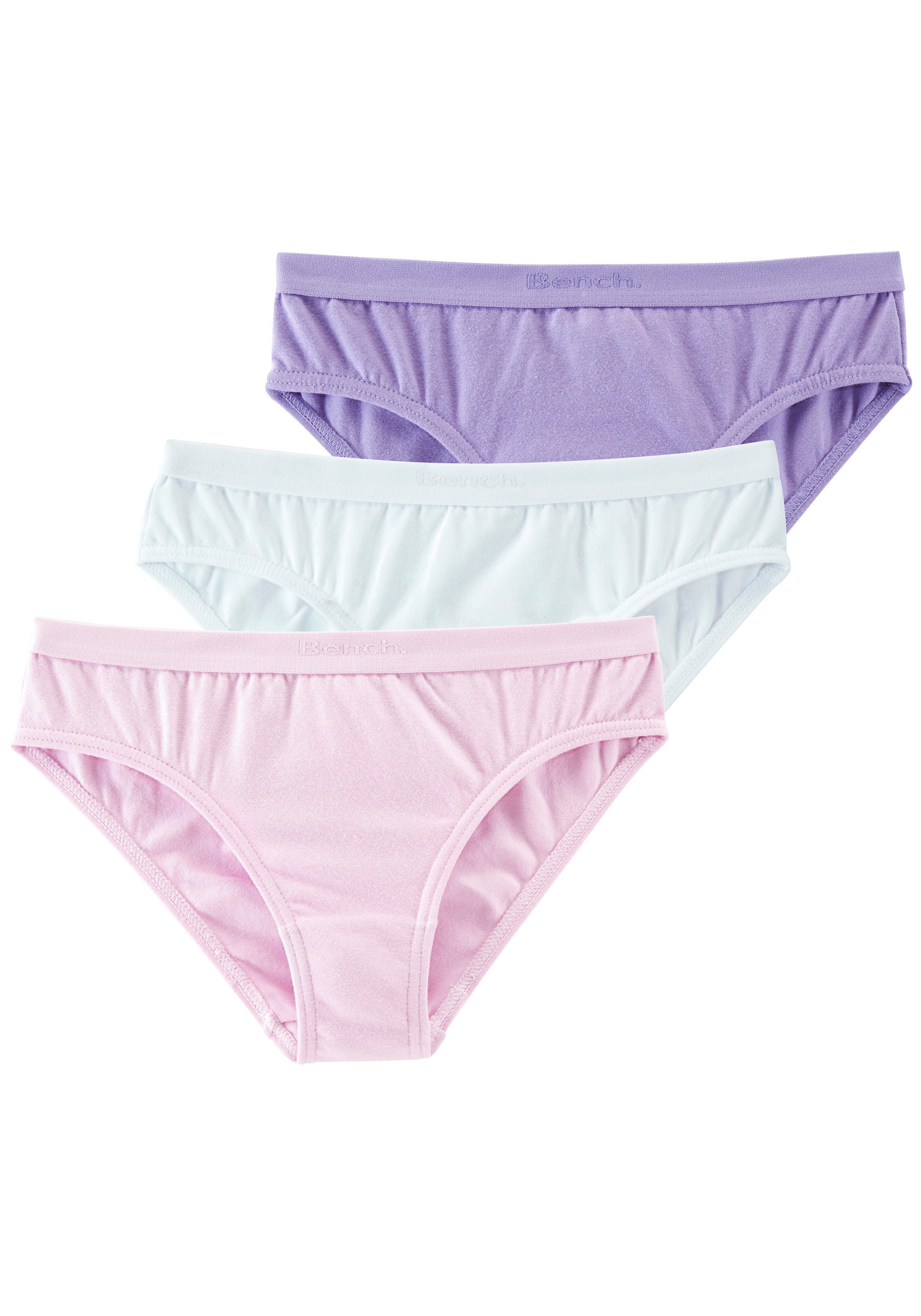 Bench. Slip (Packung, 3-St) mit weichem Webbund und Bench Schriftzug