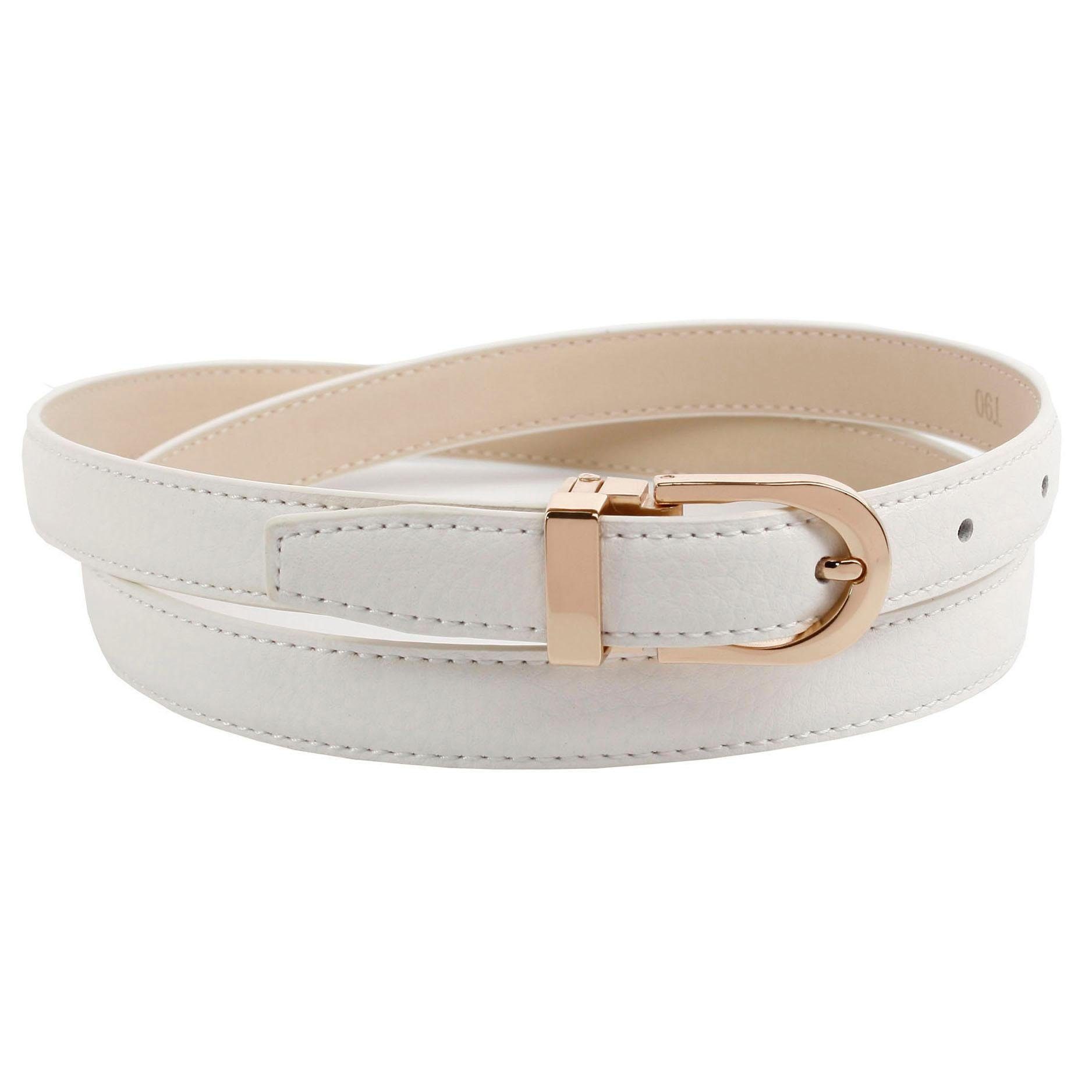 Anthoni Crown Ledergürtel in schmaler Form, Schließe rosegoldfarben günstig online kaufen