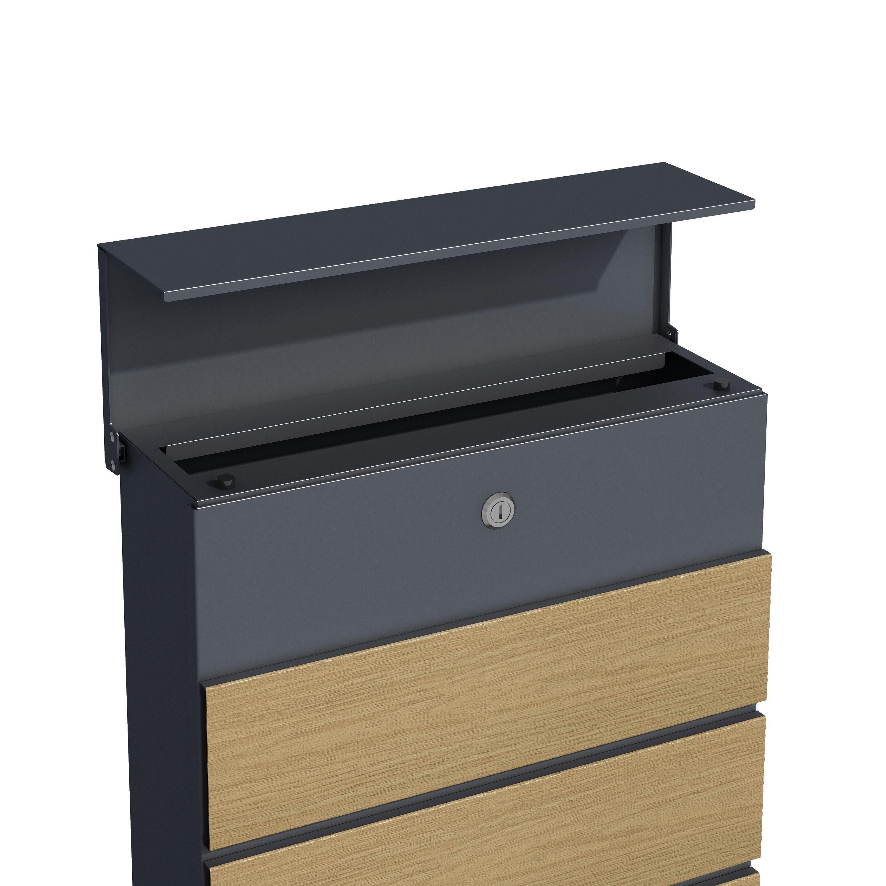 ESTEXO Briefkasten XL Design Postkasten Wandbriefkasten 2 Schlüssel verzinkt Soft Close