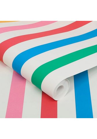 Joules tapetai Country Critters Chunky dryžuotas White / Rainbow glatt Motiv (1 St) Motiv