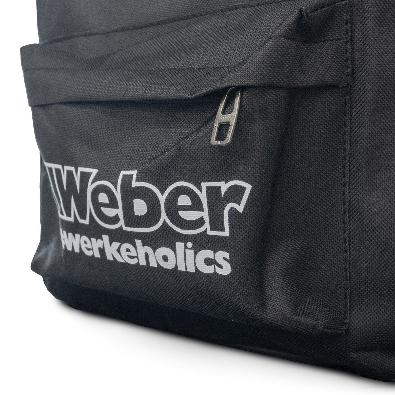 Weber GmbH Rucksack #Werkeholics schwarz 18 L, großzügiger Stauraum, zwei Seitentaschen