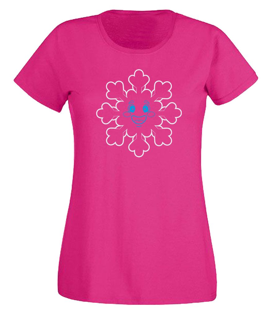 Print-Shirt Schneeflocke