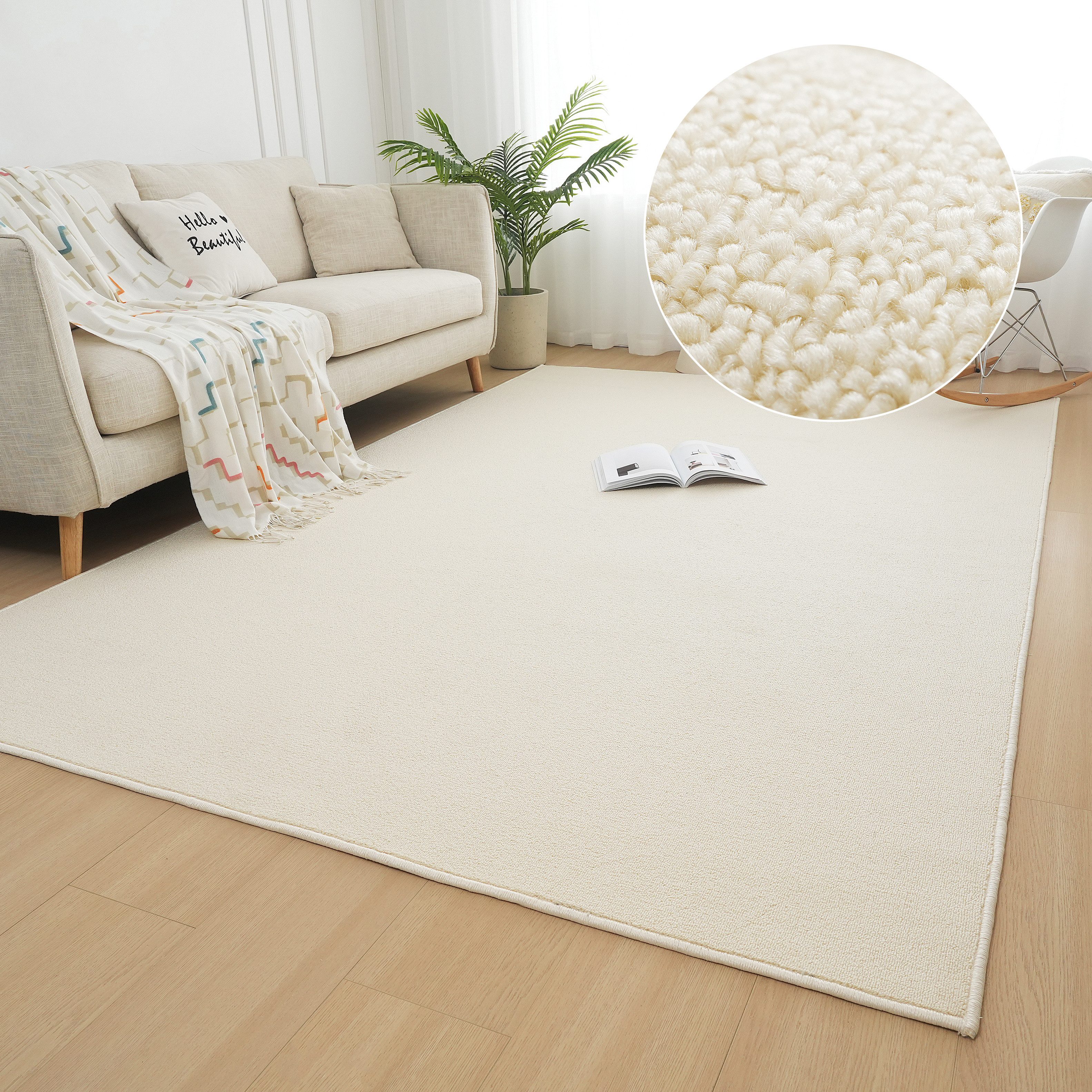 my home Teppich Jola, Uni-Farben, besonders dichte Qualität, Boho, rechteck günstig online kaufen