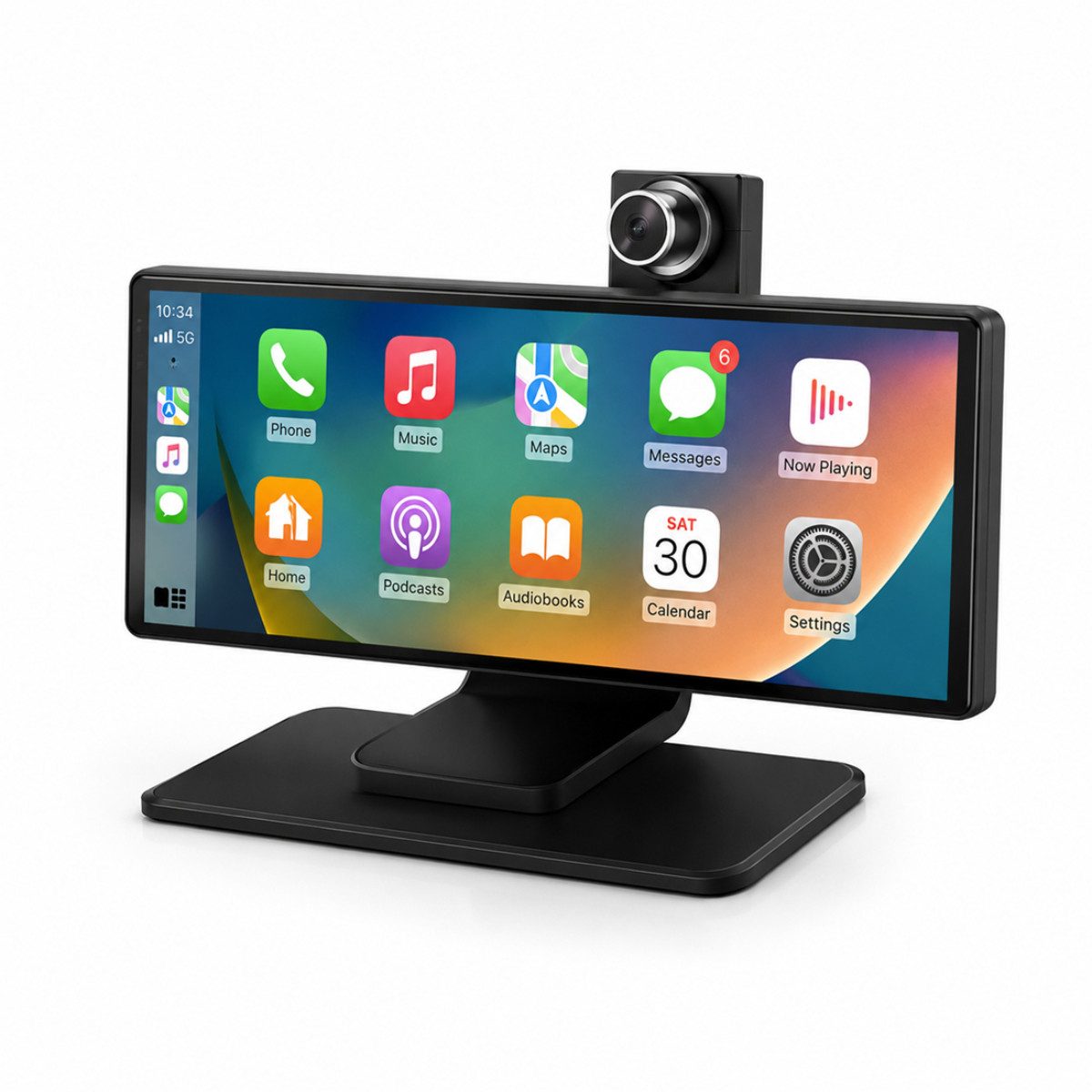 Xssive 10" Autodisplay mit Dashcam kompatibel mit CarPlay und Android Auto Dashcam