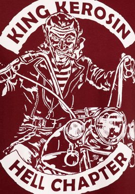 KingKerosin Print-Shirt Hell Chapter (1-tlg) front Print im Vintage Devil Chopper Stil