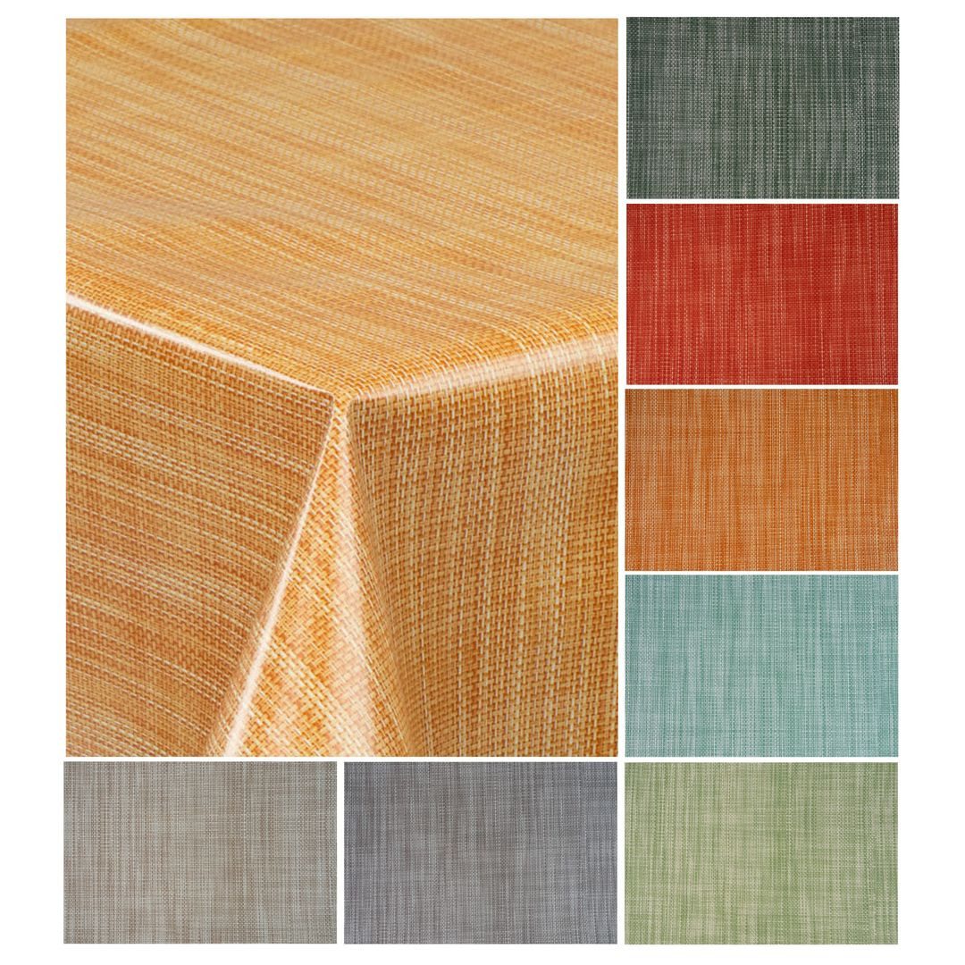 laro Tischdecke Wachstuch-Tischdecke Wachstischdecke Gartentischdecke Leinenoptik