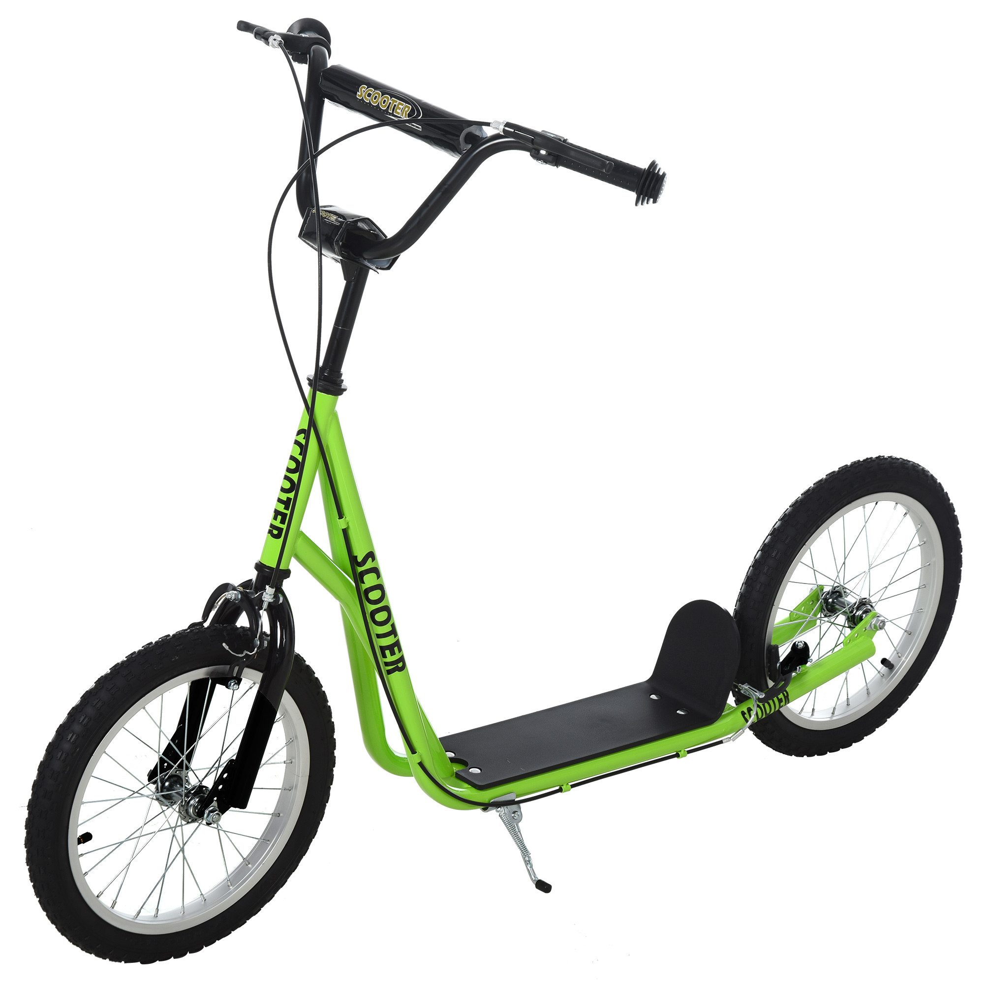 Tretroller Kinderroller mit höhenverstellbarem Lenker (90-96 cm) & V-Bremse