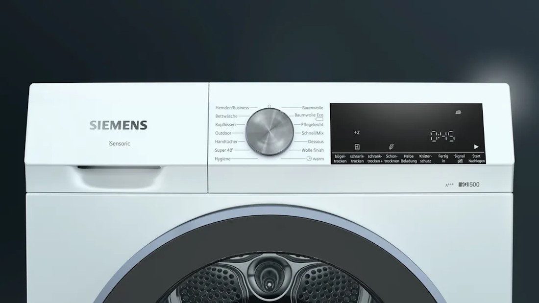 SIEMENS Wärmepumpentrockner iQ500 WQ33G2DG0, AutoDry & EasyClean Filter