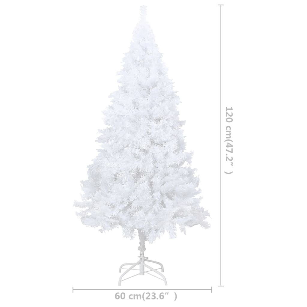 Künstlicher Zweigen Weiß furnicato Dicken mit PVC Weihnachtsbaum cm 120