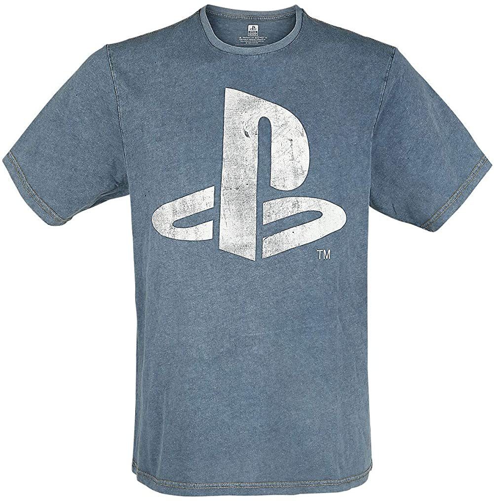 Playstation Print-Shirt PLAYSTATION T-Shirt Vintage blue günstig online kaufen