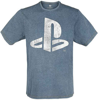 Playstation Print-Shirt »PLAYSTATION T-Shirt Vintage blue Logo PS4 PS5 Gr. S M L XL Jugendliche + Erwachsene«
