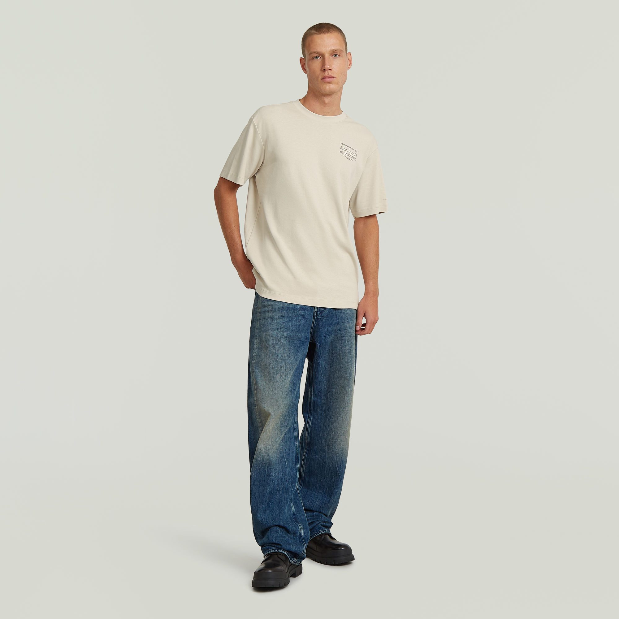 G-STAR T-Shirt Script mit kleinem Print auf der Brust, Regular Fit – Bild 4 von 5