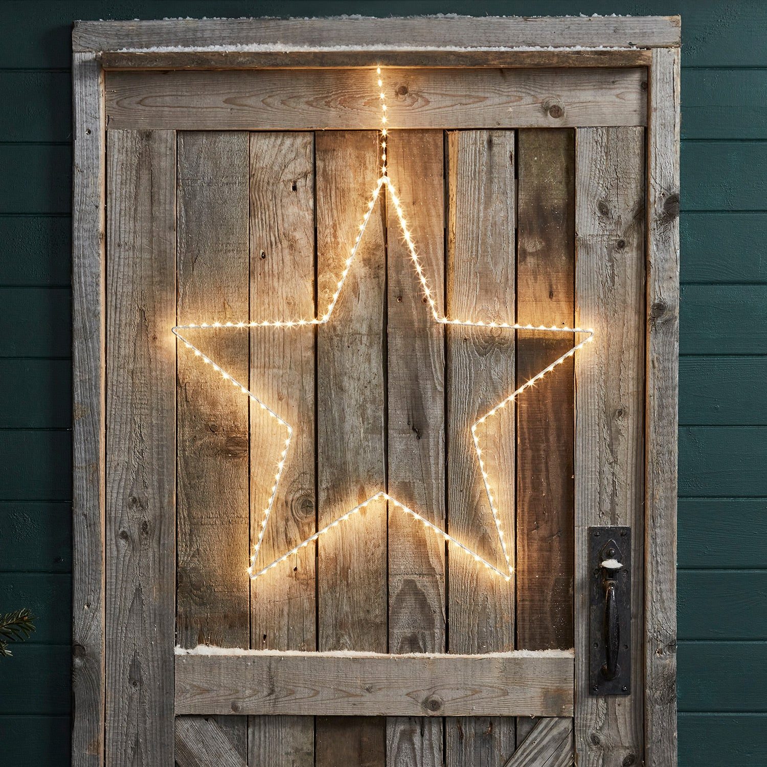 Lights4fun LED-Stern für außen 58cm LED Stern Weihnachtsbeleuchtung außen, LED fest integriert