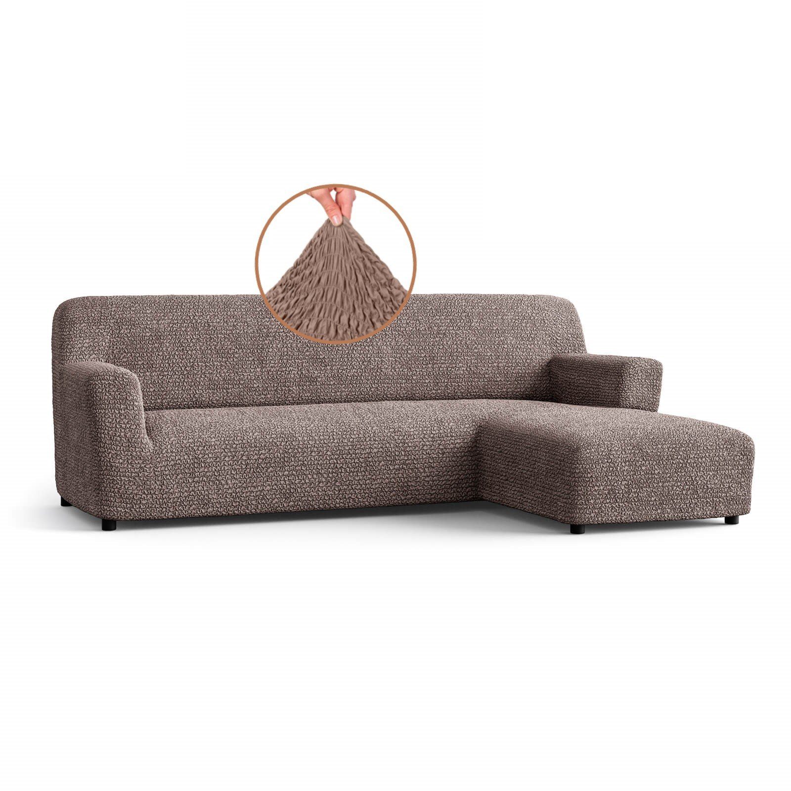 Sofahusse 1-teiliger Sofabezug für L-Form mit Ottomane, italienische Handarbeit, Paulato by GA.I.CO, blickdichter, widerstandsfähiger und langlebiger Mikrofaserstoff