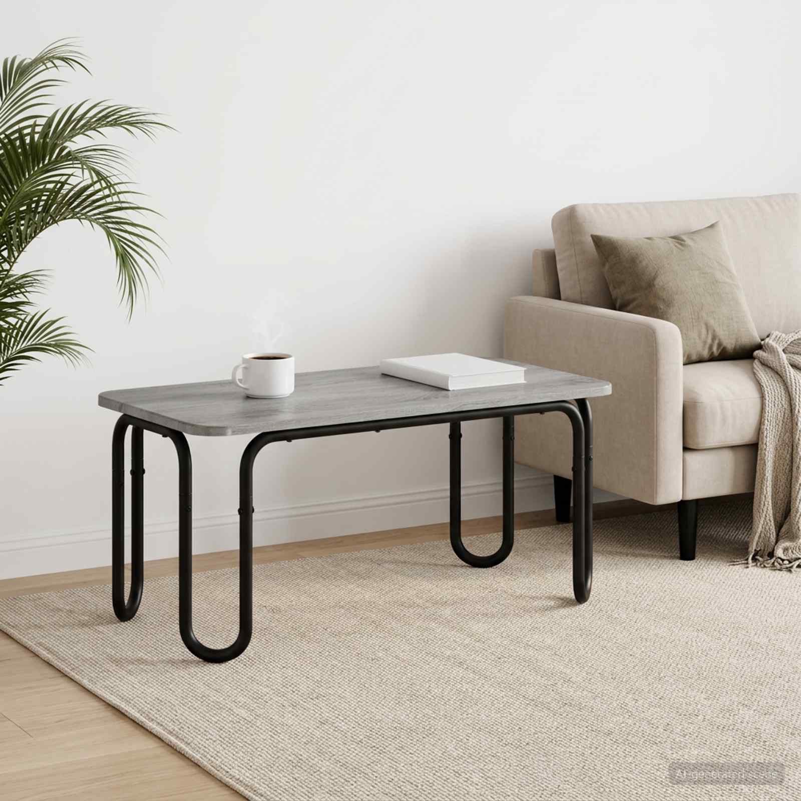 vidaXL Couchtisch Couchtisch Grau Sonoma 79,5 x 40 x 36 cm Holzwerkstoff (1-St)
