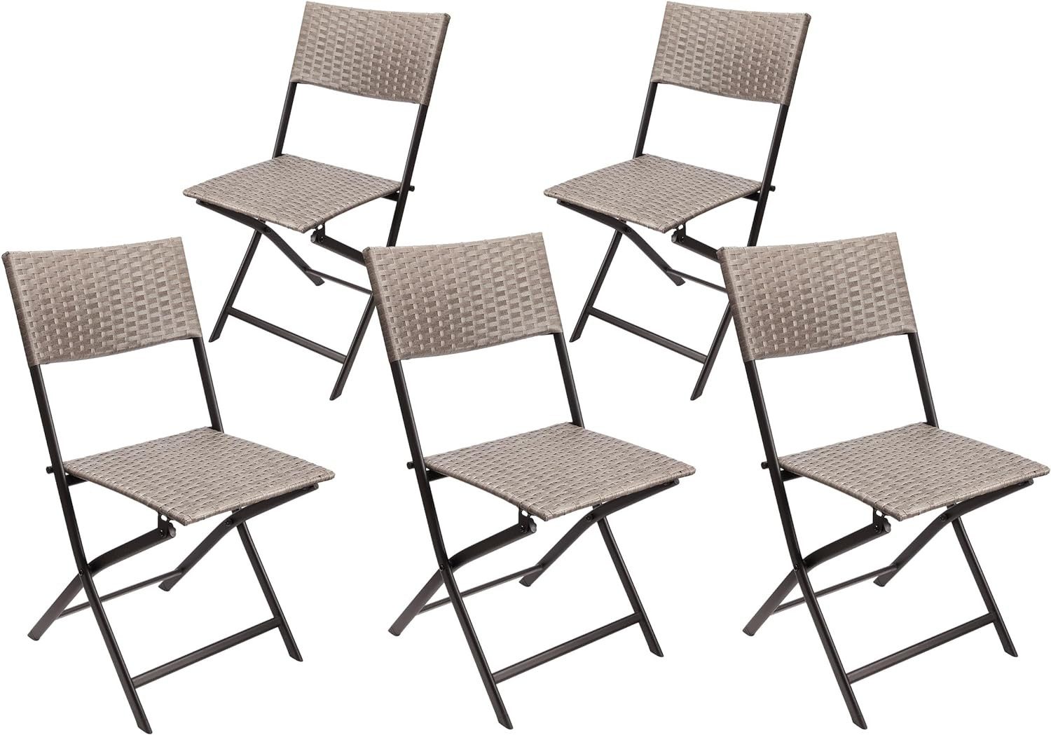 BRUBAKER Campingstuhl Toskana - Polyrattan Klappstuhl günstig online kaufen
