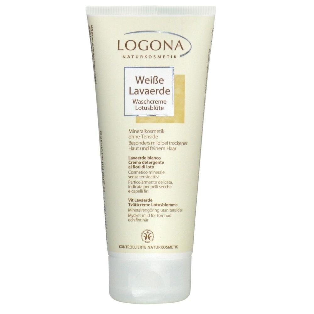LOGONA Gesichtsreinigungsgel Lavaerde, Weiß, 200 ml