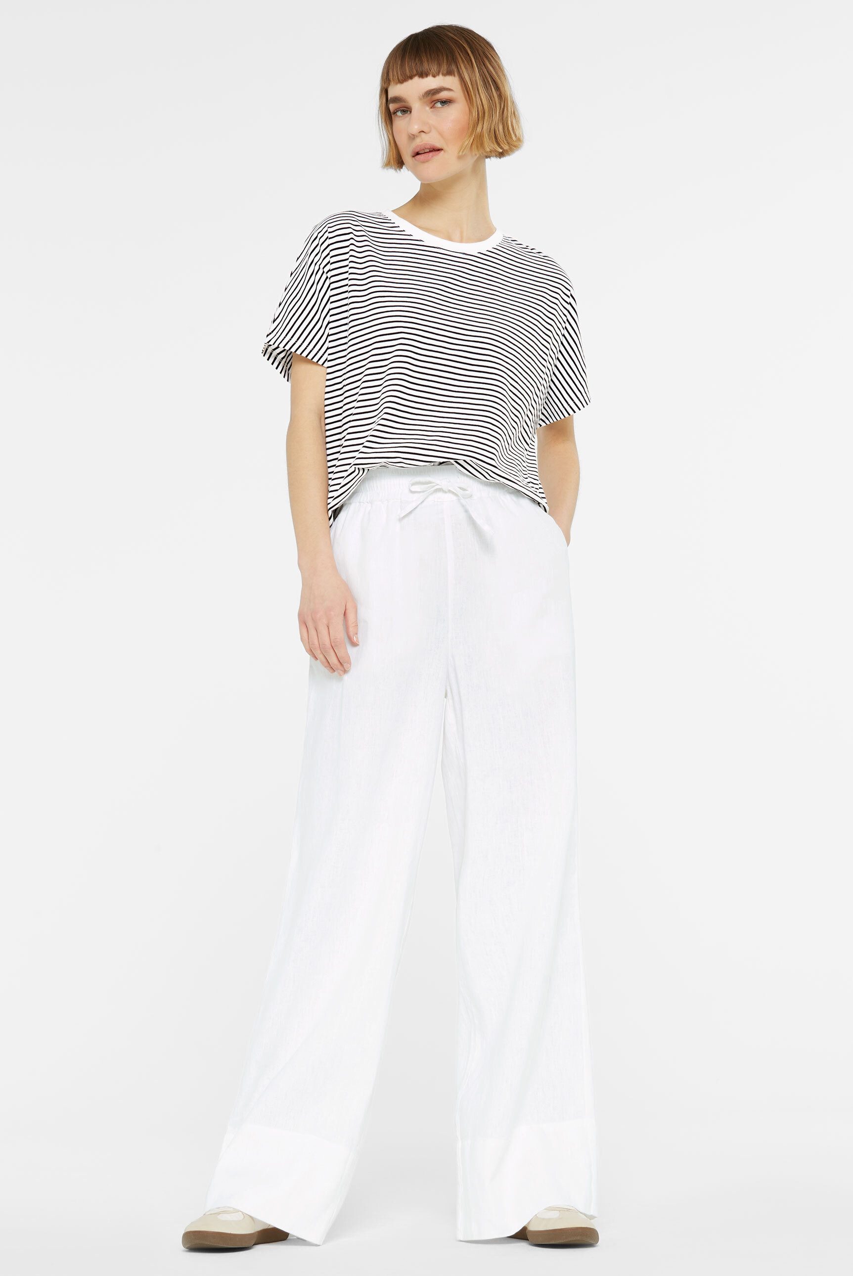 SENSES.THE LABEL Schlupfhose mit Elastikbund und Kordel