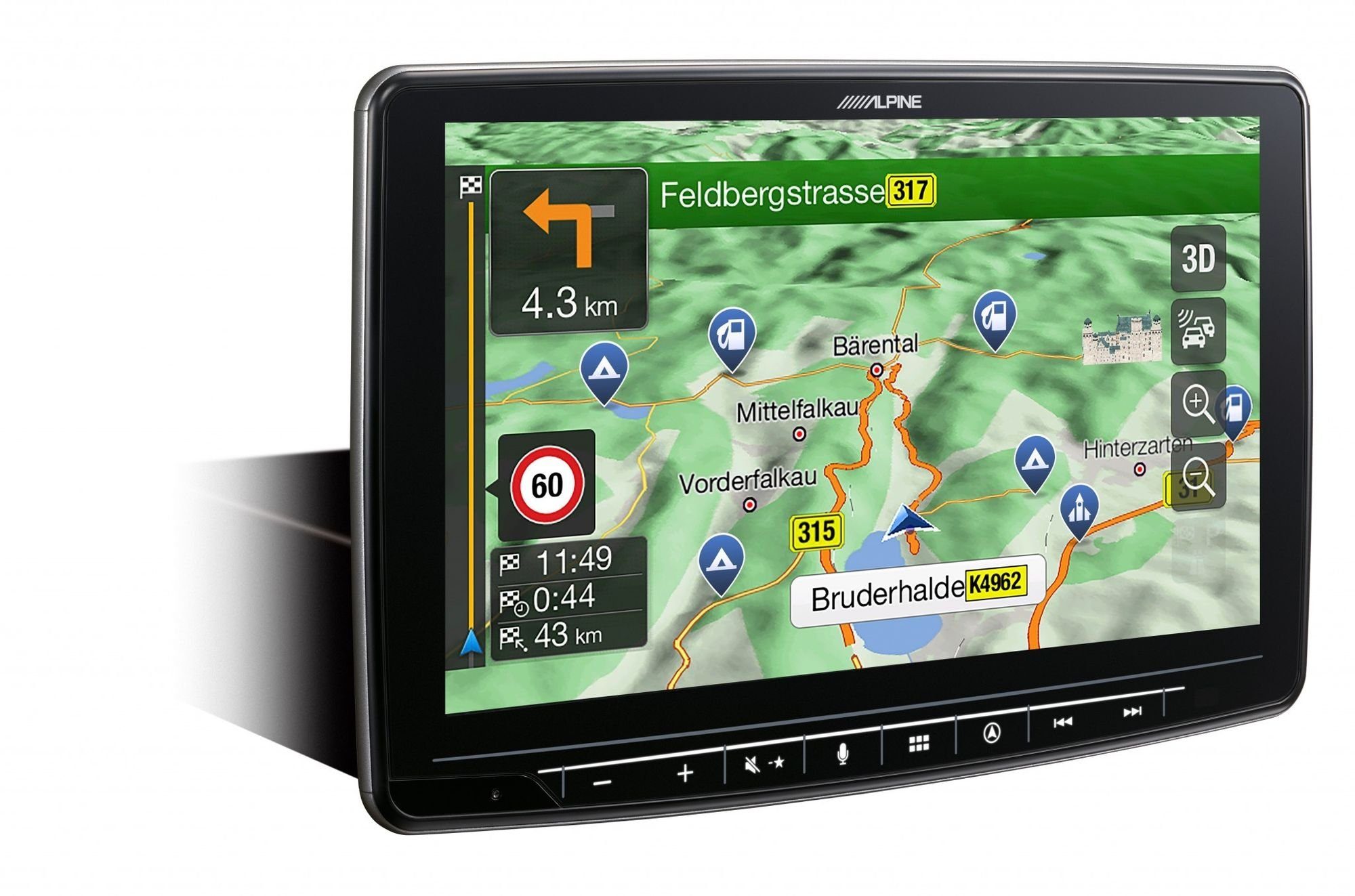 Navi 9-Zoll ALPINE Touchscreen, DAB+, HDMI CarPlayAndroid Autoradio INE-F904D Auto