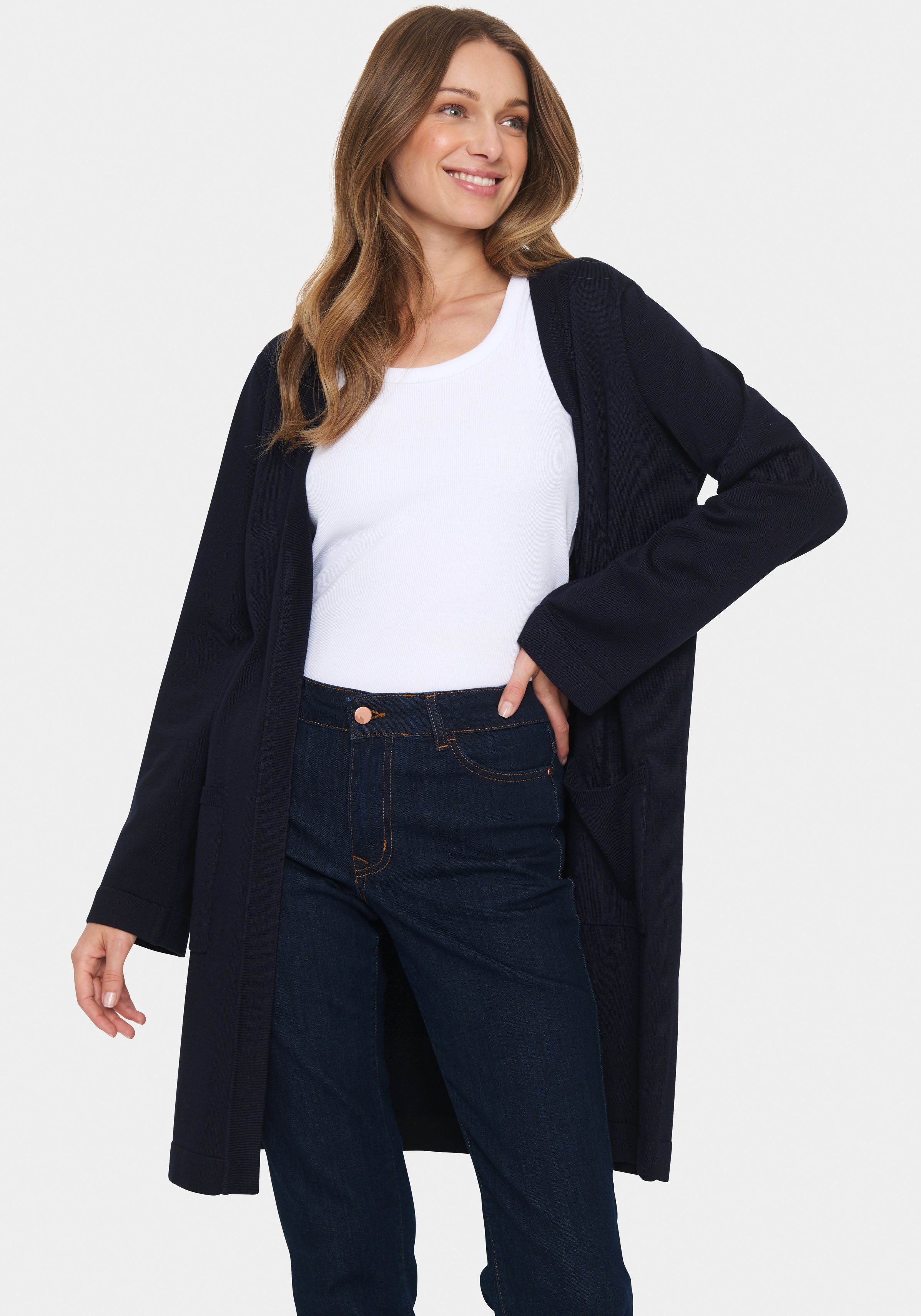 Saint Tropez Longstrickjacke KilaSZ LS Open günstig online kaufen