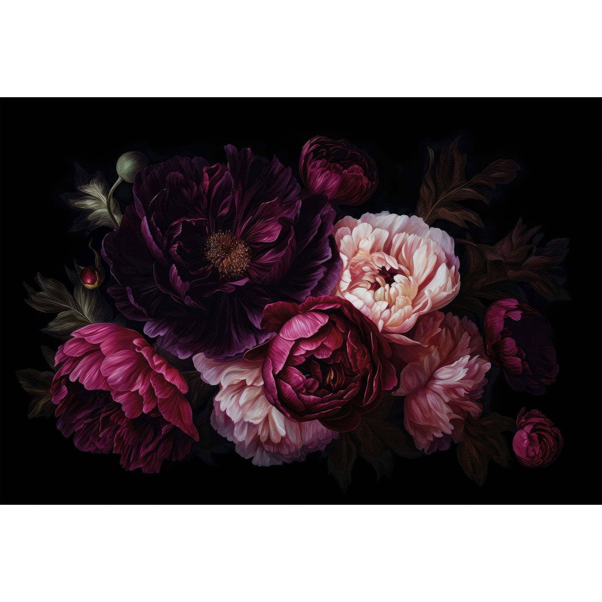 K&L Wall Art Vliestapete XXL Fototapete Natur Blumentapete große Naturtapete, floral, bedruckt, matt