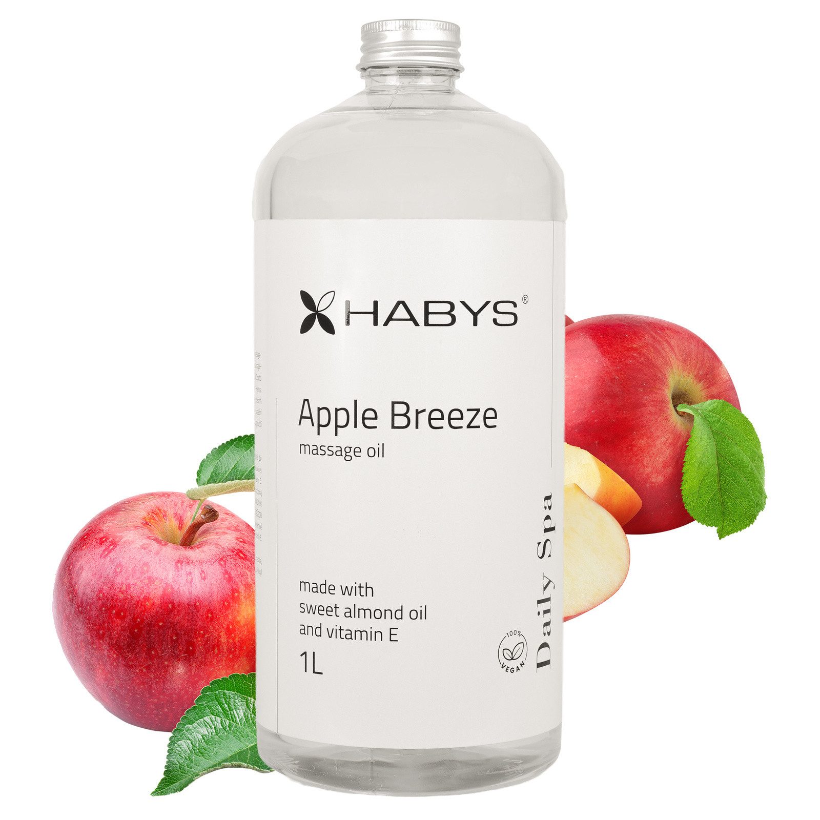 Habys Massageöl Massageöl Daily Spa Apple Breeze Apfelduft, Mandelöl, Vit. E 1 L
