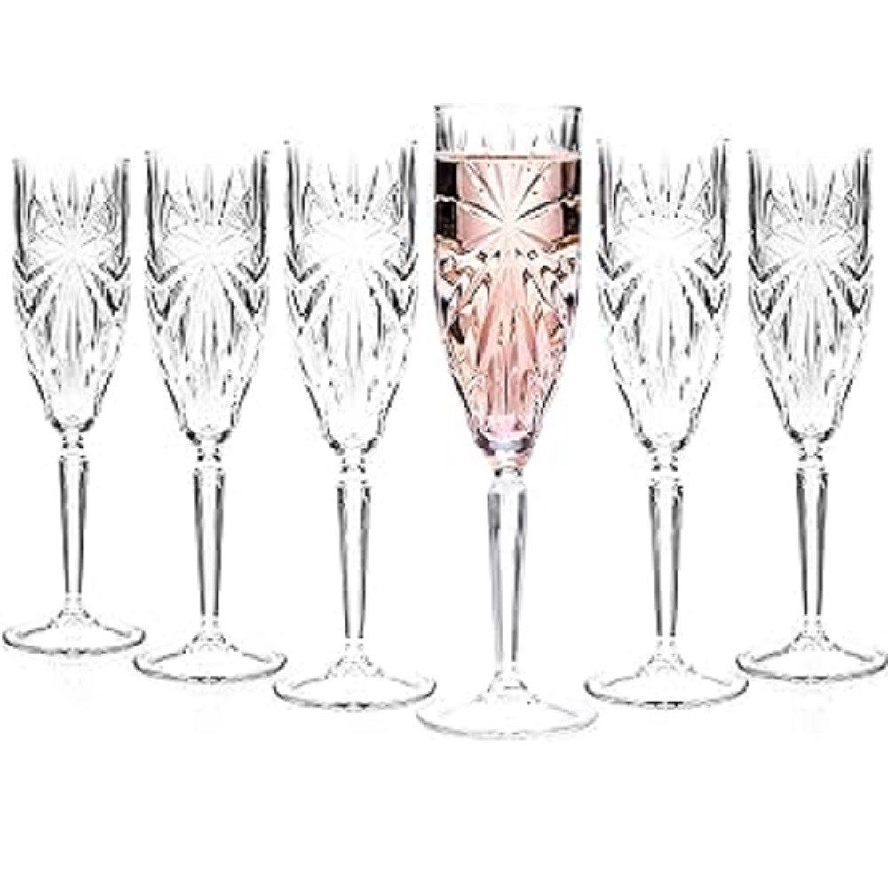 RCR Sektglas RCR Oasis Champangerglas 160 ml 6er Set, Kristallglas