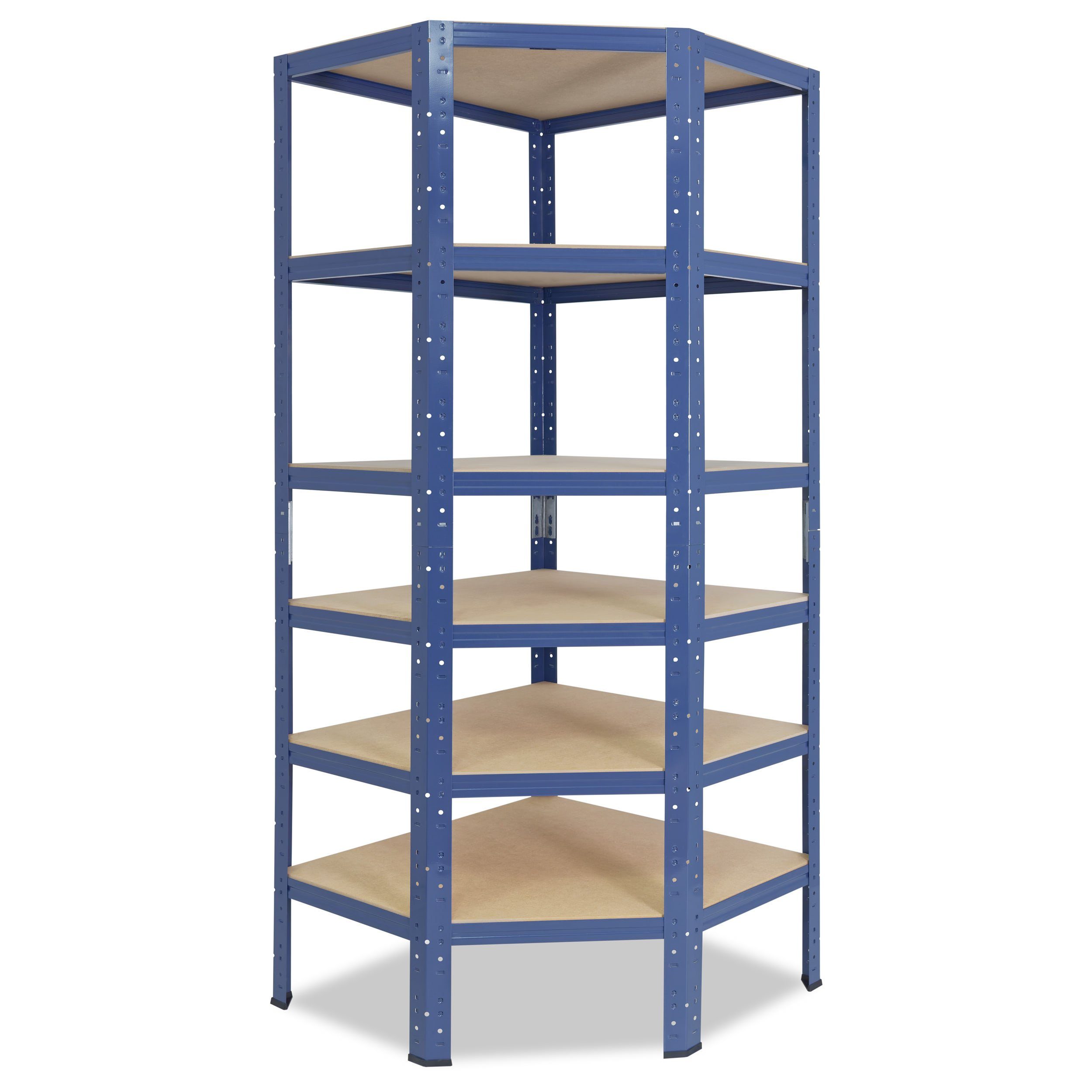 shelfplaza Eckregal HOME, 180x70x40cm blau, Metall Eckregal stehend mit 6 Böden