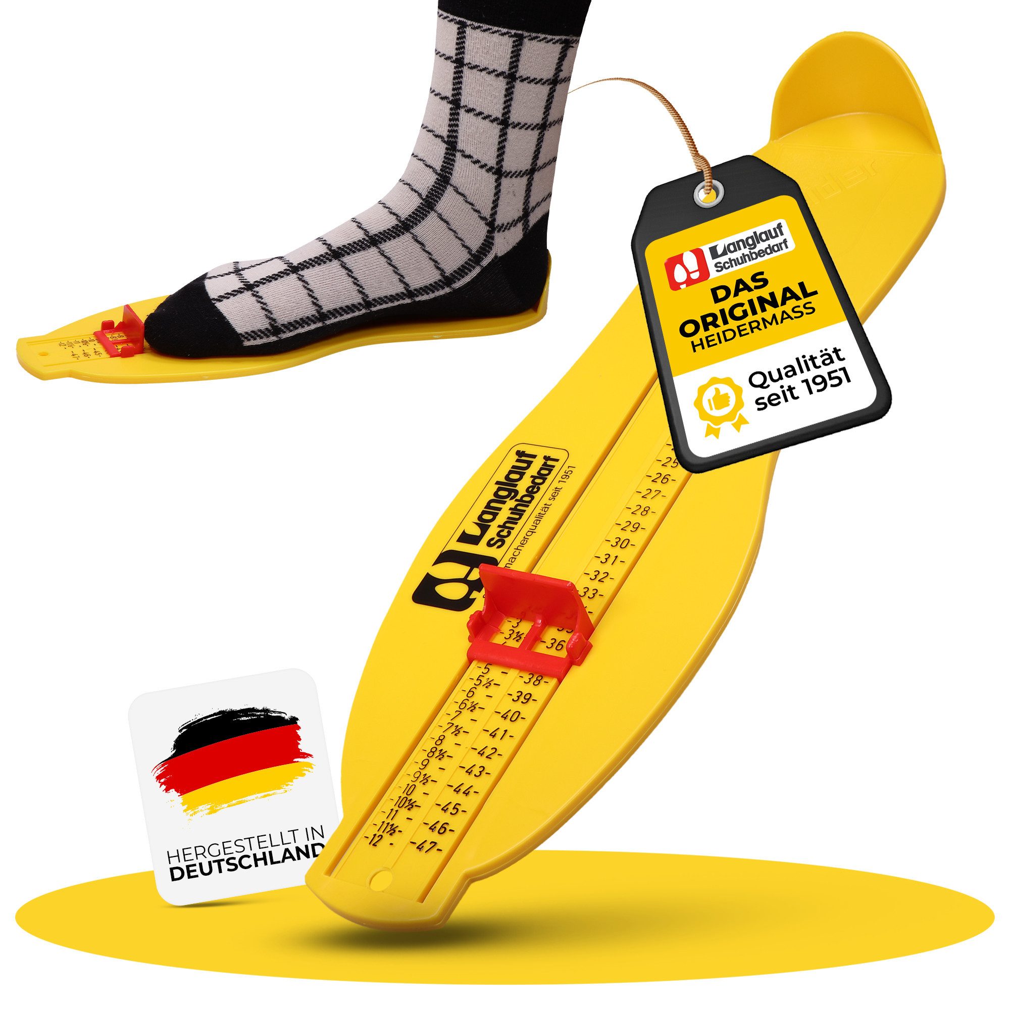 Langlauf Schuhbedarf Fußmessgerät für Kinder und Erwachsene