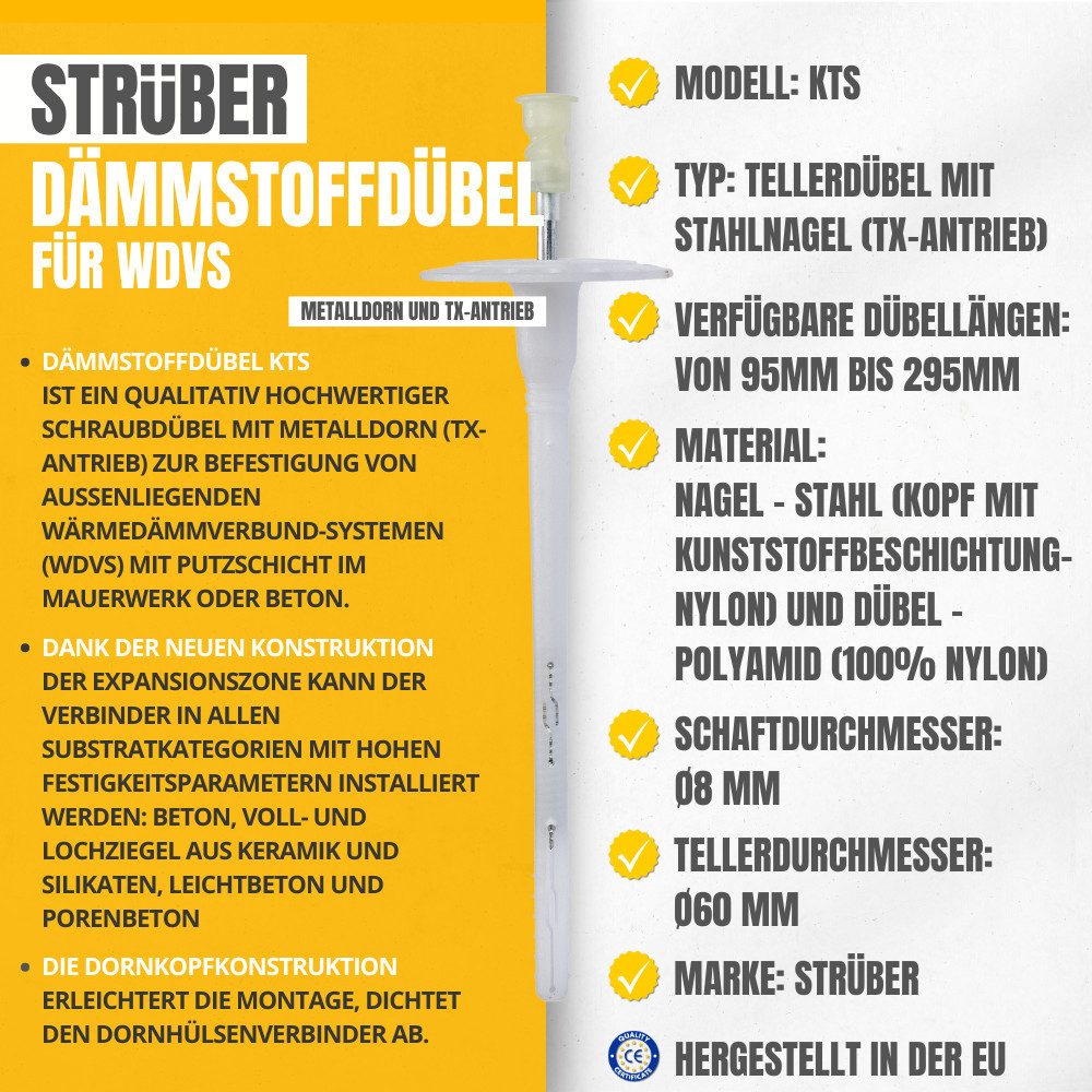 STRÜBER Schrauben- und Dübel-Set Dämmstoffdübel für günstig online kaufen