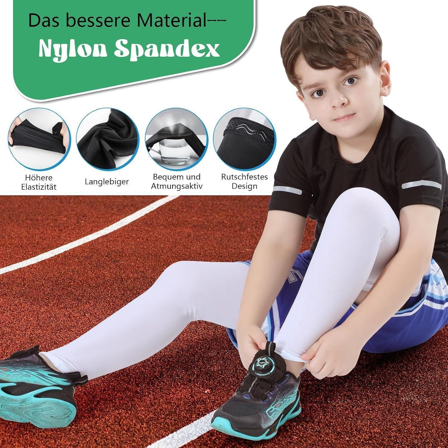 LuxusKollektion Beinlinge Beinlinge Kinder Kompression Lang 2er-Pack
