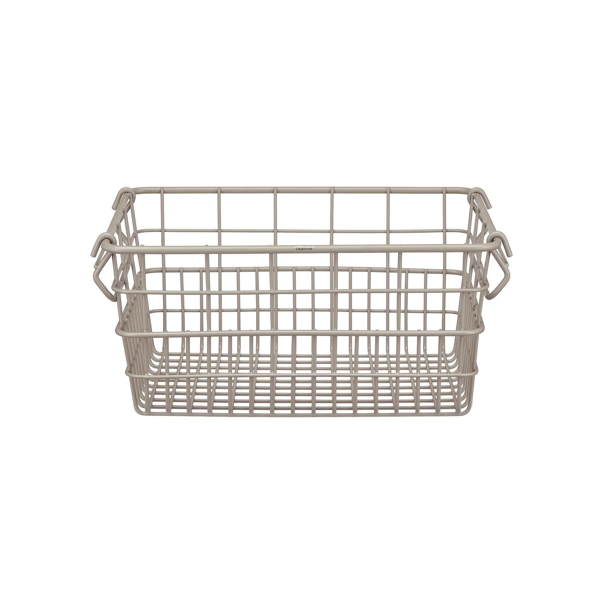 blomus Aufbewahrungskorb -KAGO- Aufbewahrungsbox, Gitterkorb, Organizer: moderner Drahtkorb (1 St), moderner Designfokus, Metall, Henkel zum Tragen, Stapelbar