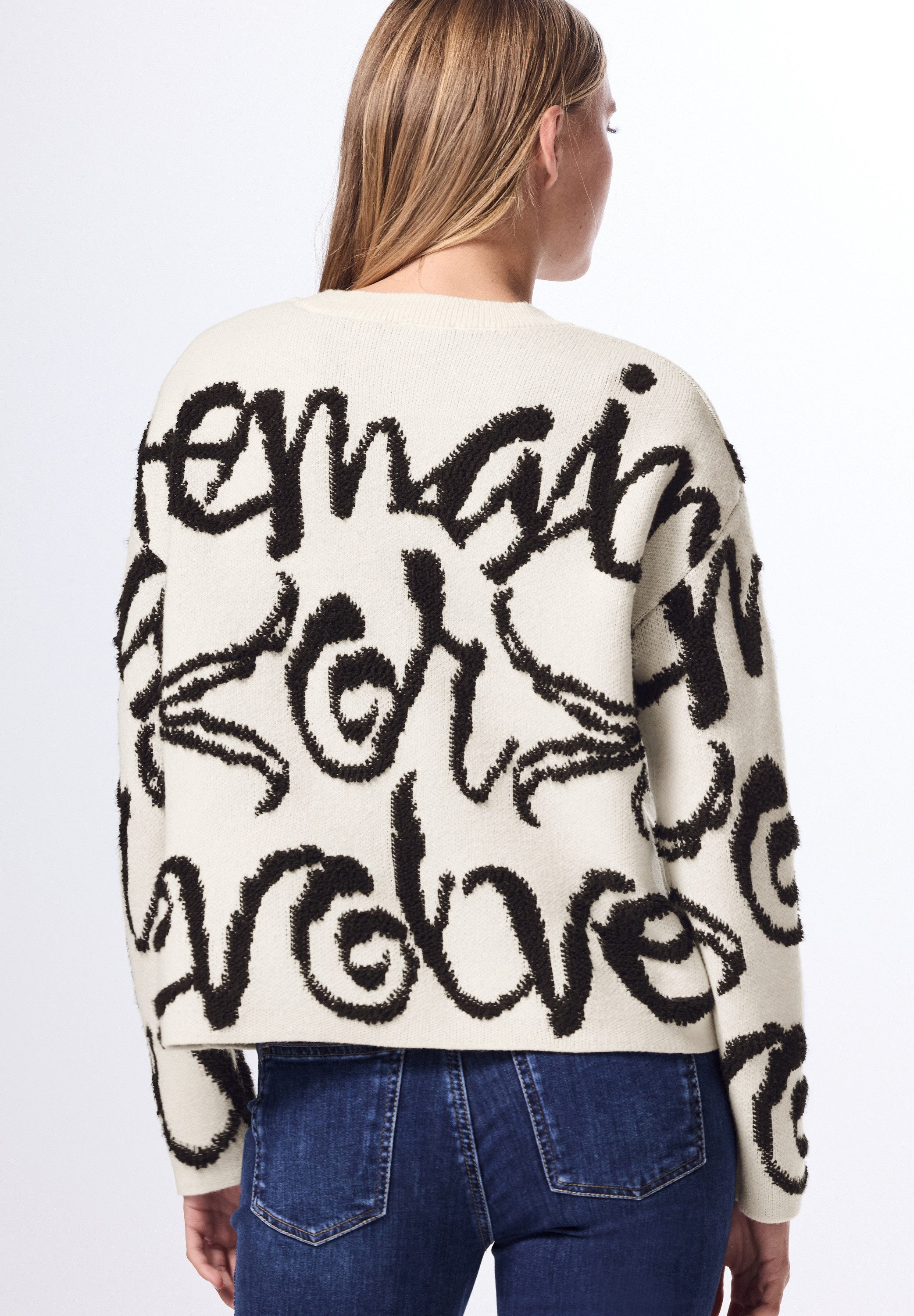 STREET ONE STUDIO Strickpullover mit Rundhalsausschnitt