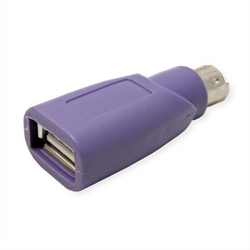 VALUE PS/2 - USB Tastatur-Adapter, violett Computer-Adapter USB 2.0 Typ A Weiblich (Buchse) zu PS/2 Männlich (Stecker)