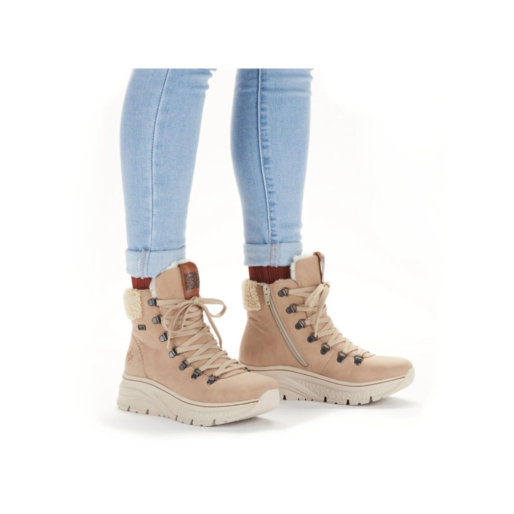 Rieker 48034-20 (Schnürstiefel mit Innenfutter und seitlichen) Winterstiefel