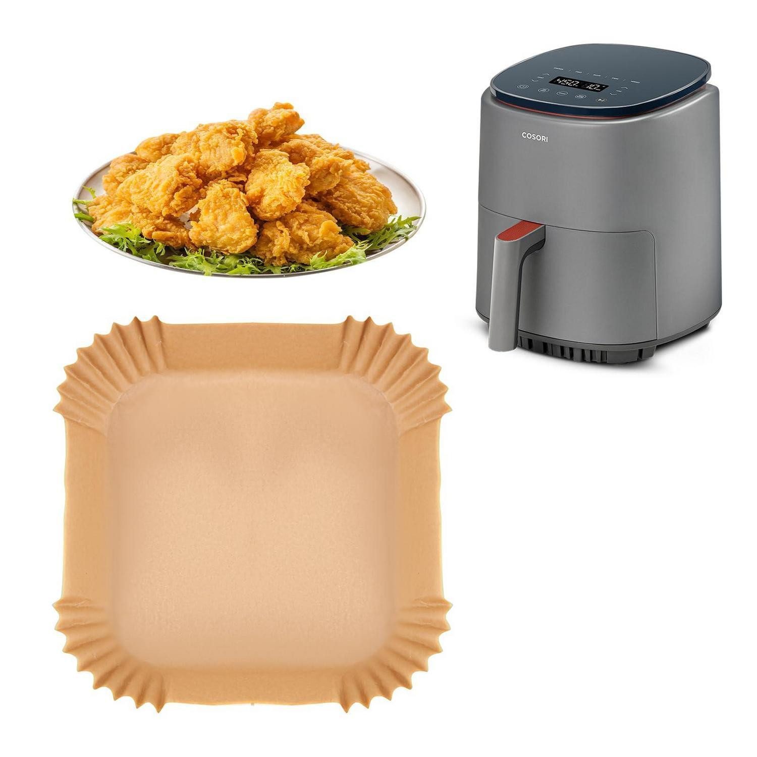 LuxusKollektion Backpapier Backpapier Airfryer 100 Stück antihaft 20-24 cm umweltfreundlich