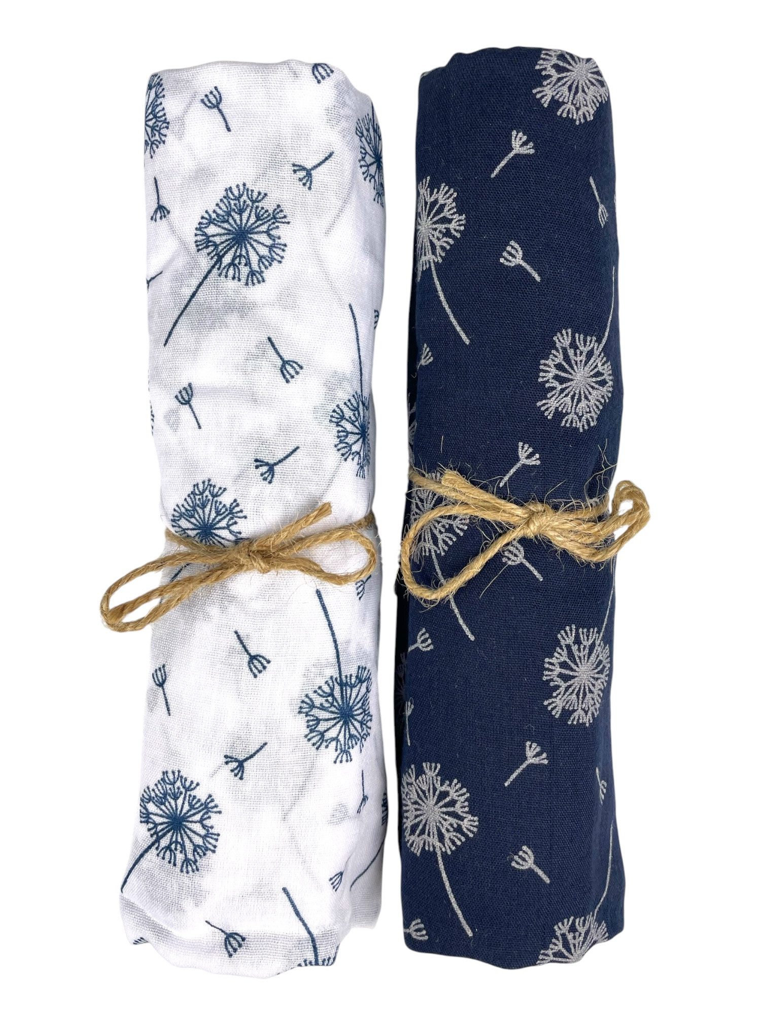 Taschen4life Loop Schal 731, (Set, Loopschal 1x weiß + 1x farbig, 2er Set), Löwenzahn Muster