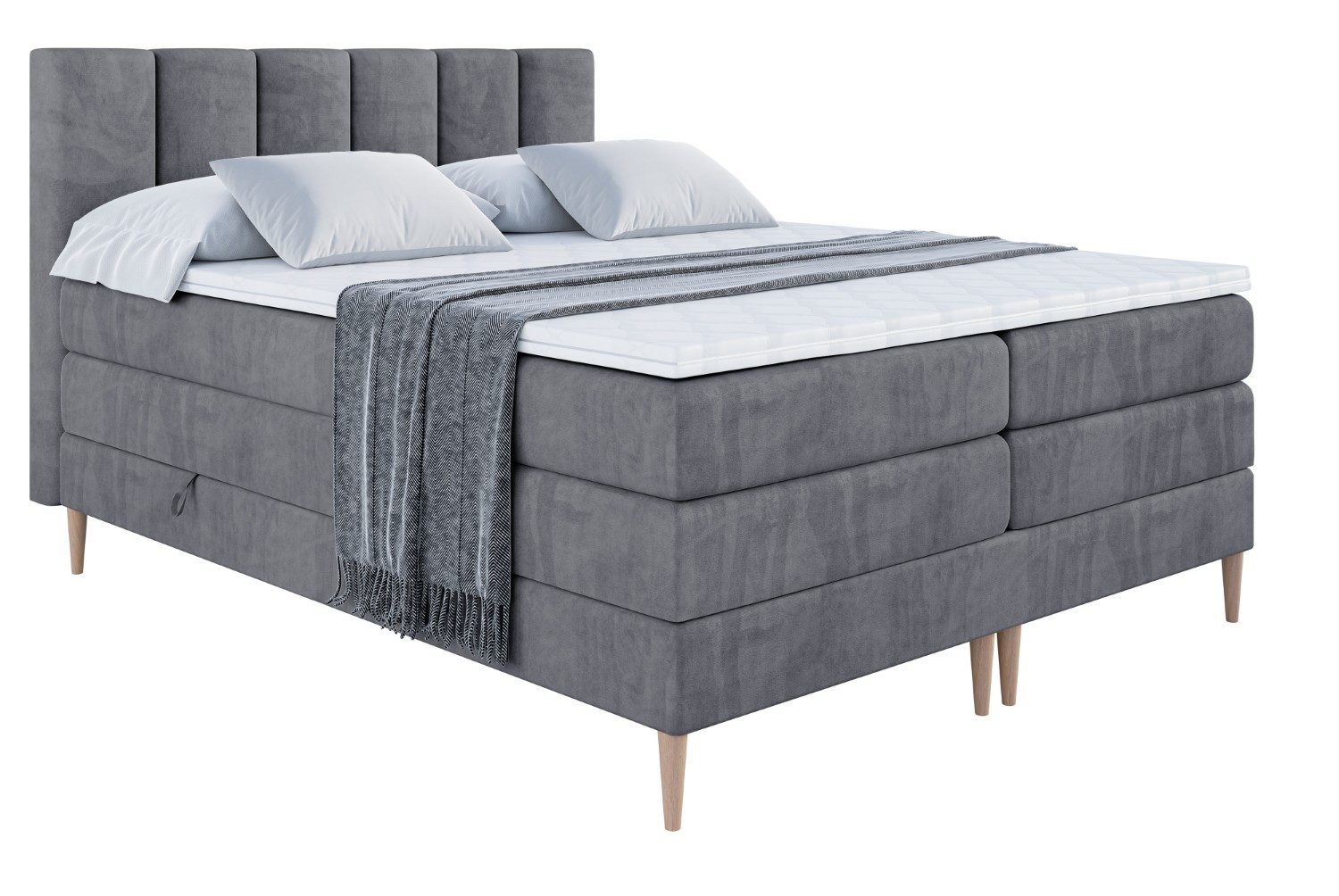 ALTDECOR Boxspringbett BOXI1-F KING (Multipocket-Matratze H4, günstig online kaufen