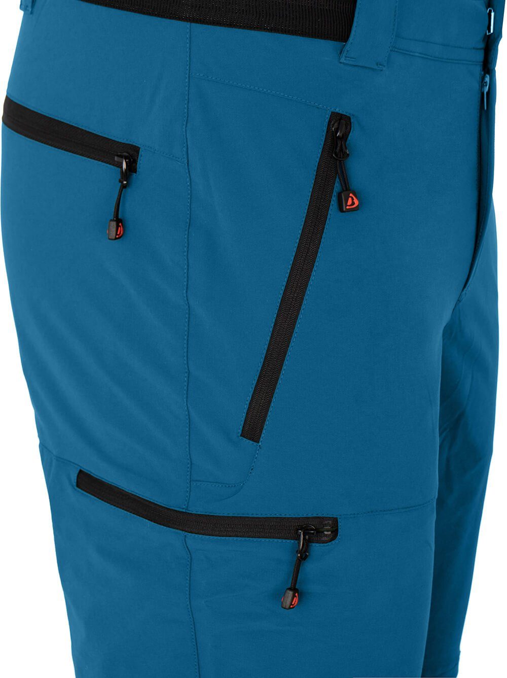 Bergson Outdoorhose ARRESÖ COMFORT Zipp Off Herren Wanderhose, leicht, strapazierfähig, Normalgrößen, Saphir blau