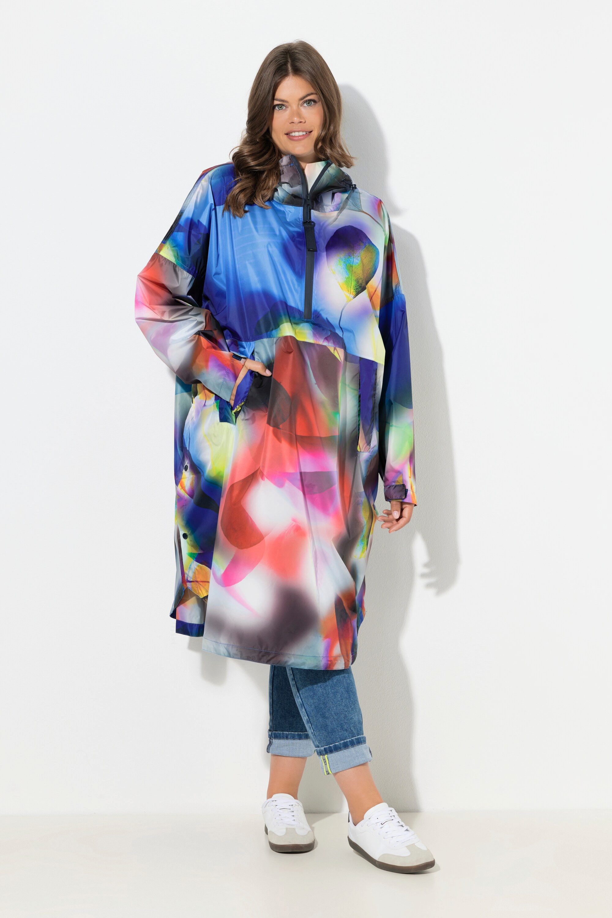 Laurasøn Funktionsjacke Funktions-Regencape Unisex Print Kapuze