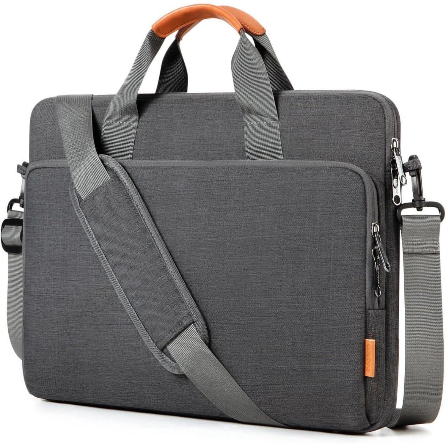 Laptoptasche 15.6-16 Zoll Laptop Schultertasche Wasserabweisend Grau