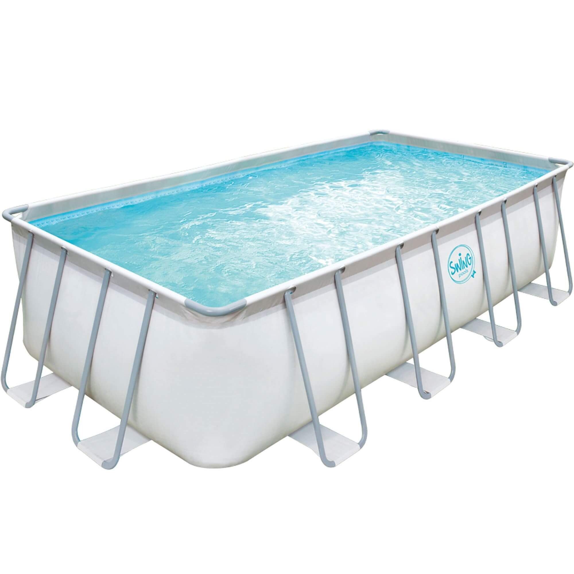 Pool Framepool »Frame Pool Aufstellpool hellgrau rechteckig 549