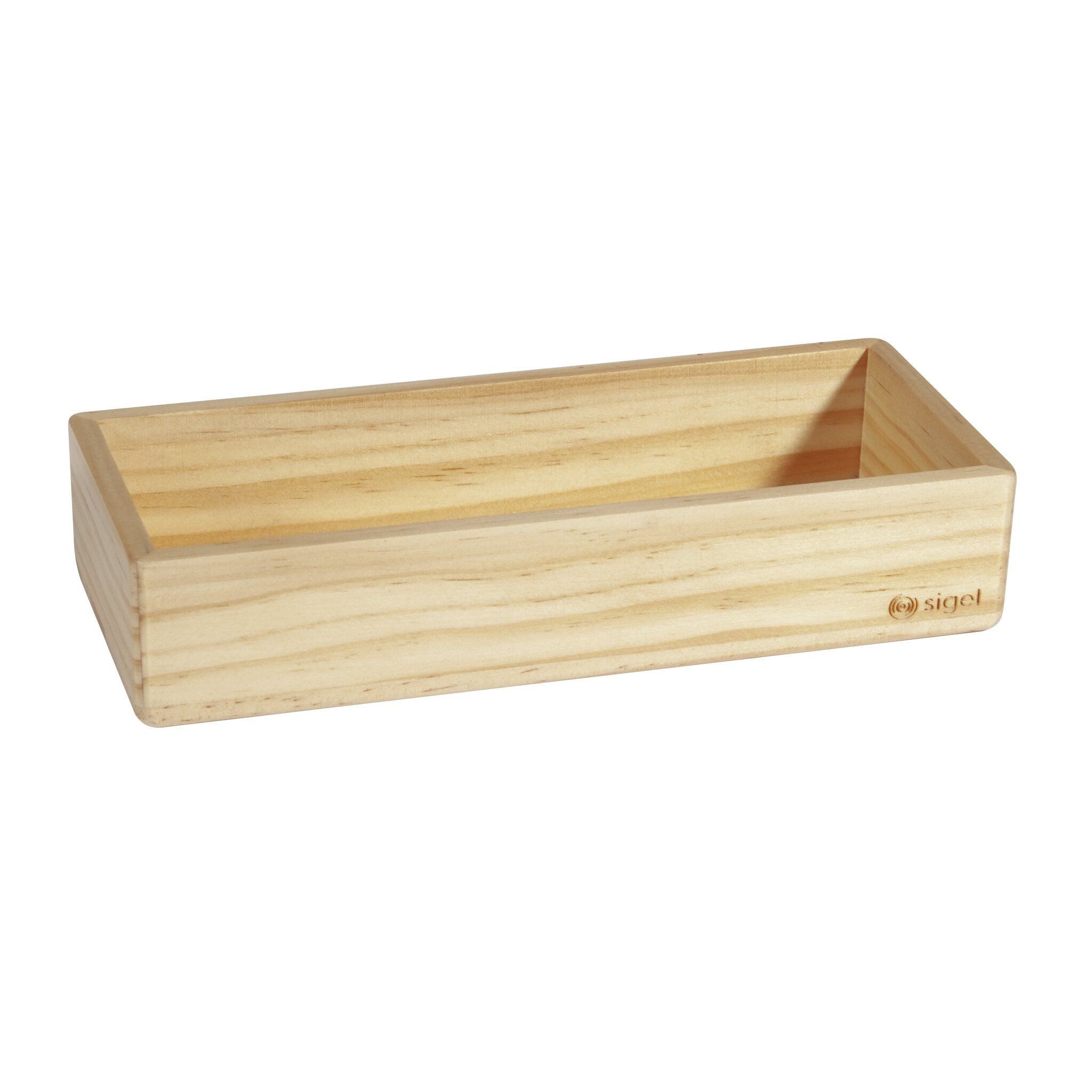 Sigel Memoboard SIGEL BA400 Stifteschale - Pinienholz, Neodymbeige - 17,50 x4 x5,50 cm