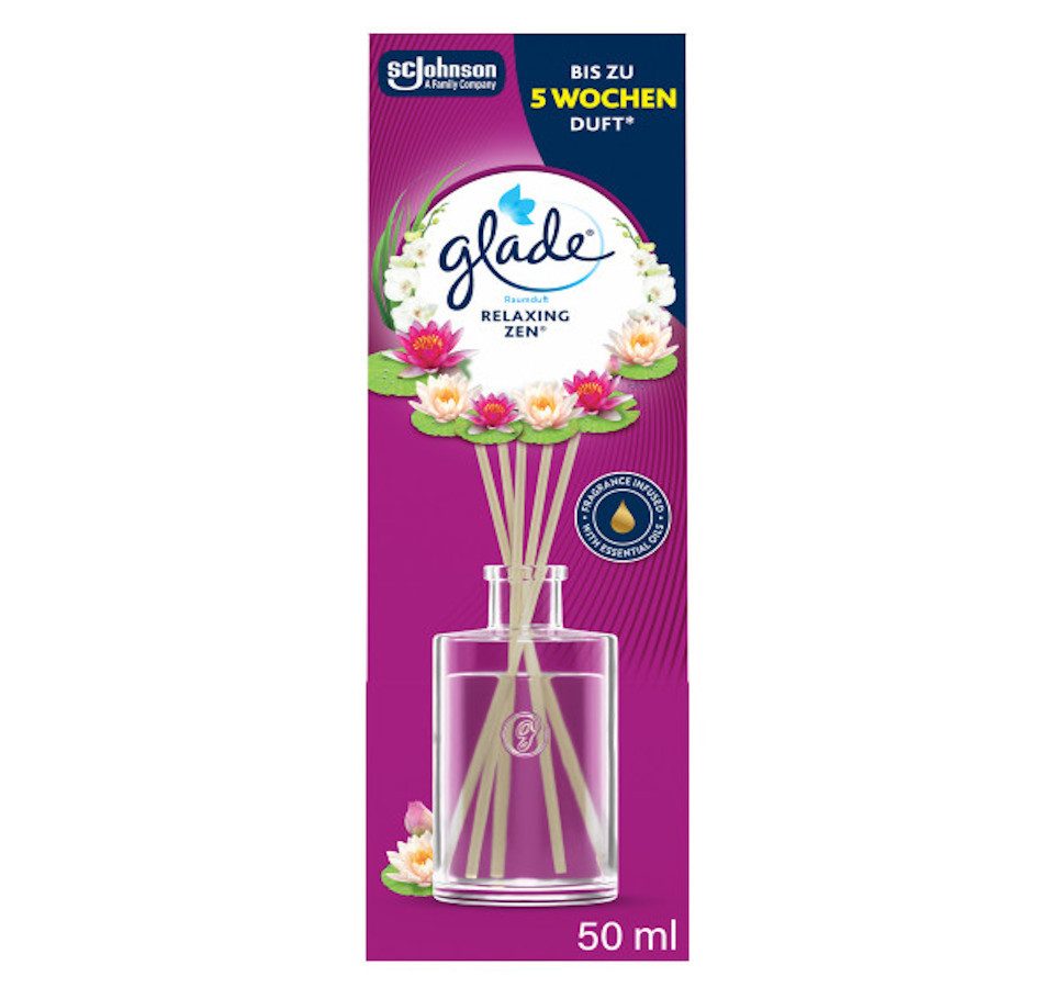 Glade Duftkerze Raumduft Duftstäbchen Relaxing Zen, 50 ml